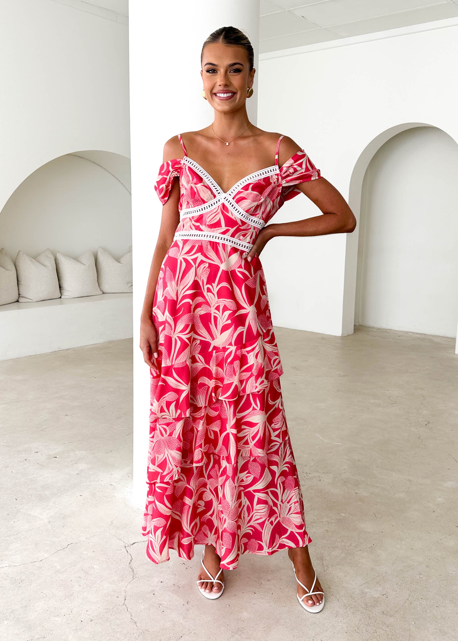 Rebecca Maxi Dress - Watermelon Floral