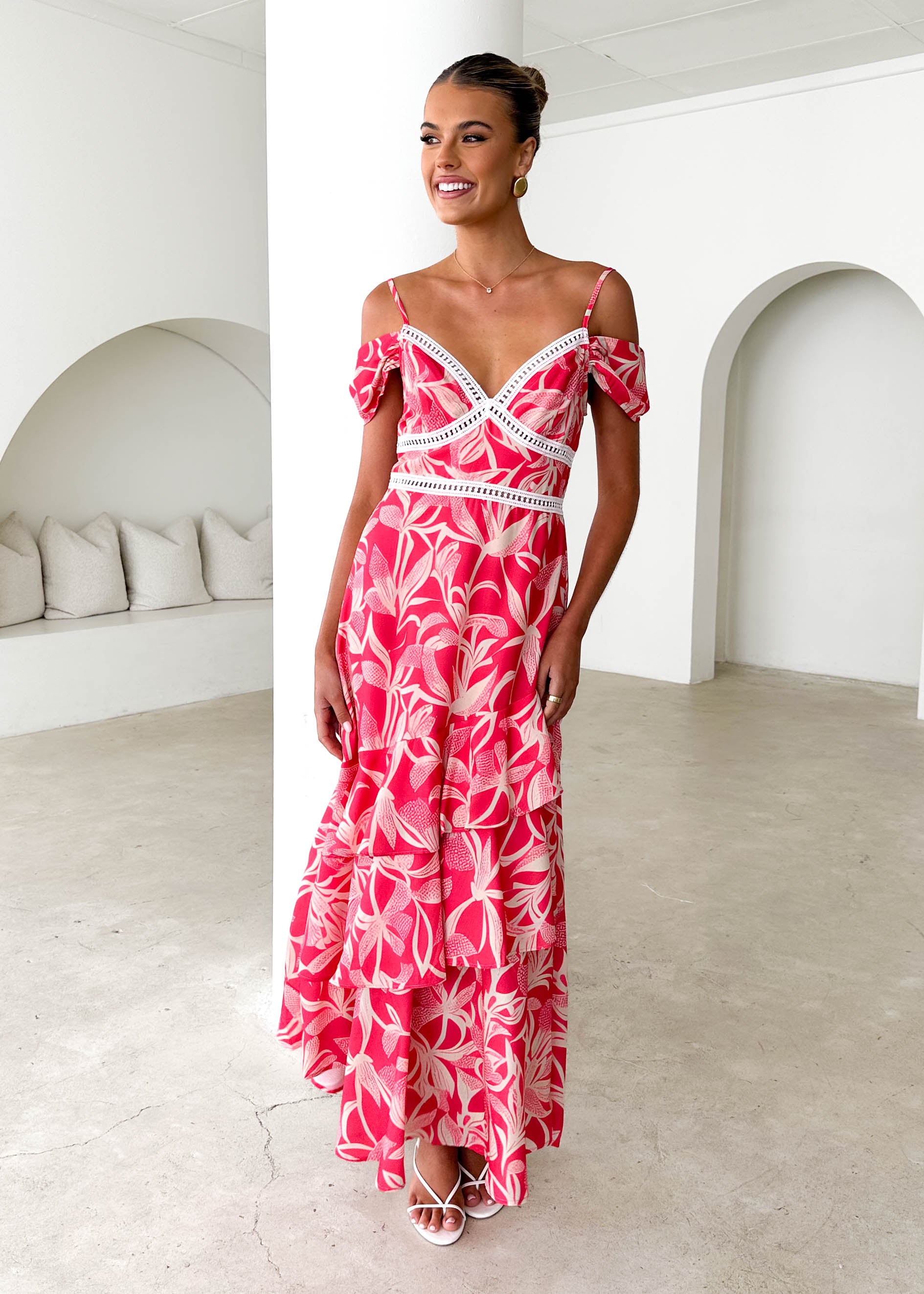 Rebecca Maxi Dress - Watermelon Floral