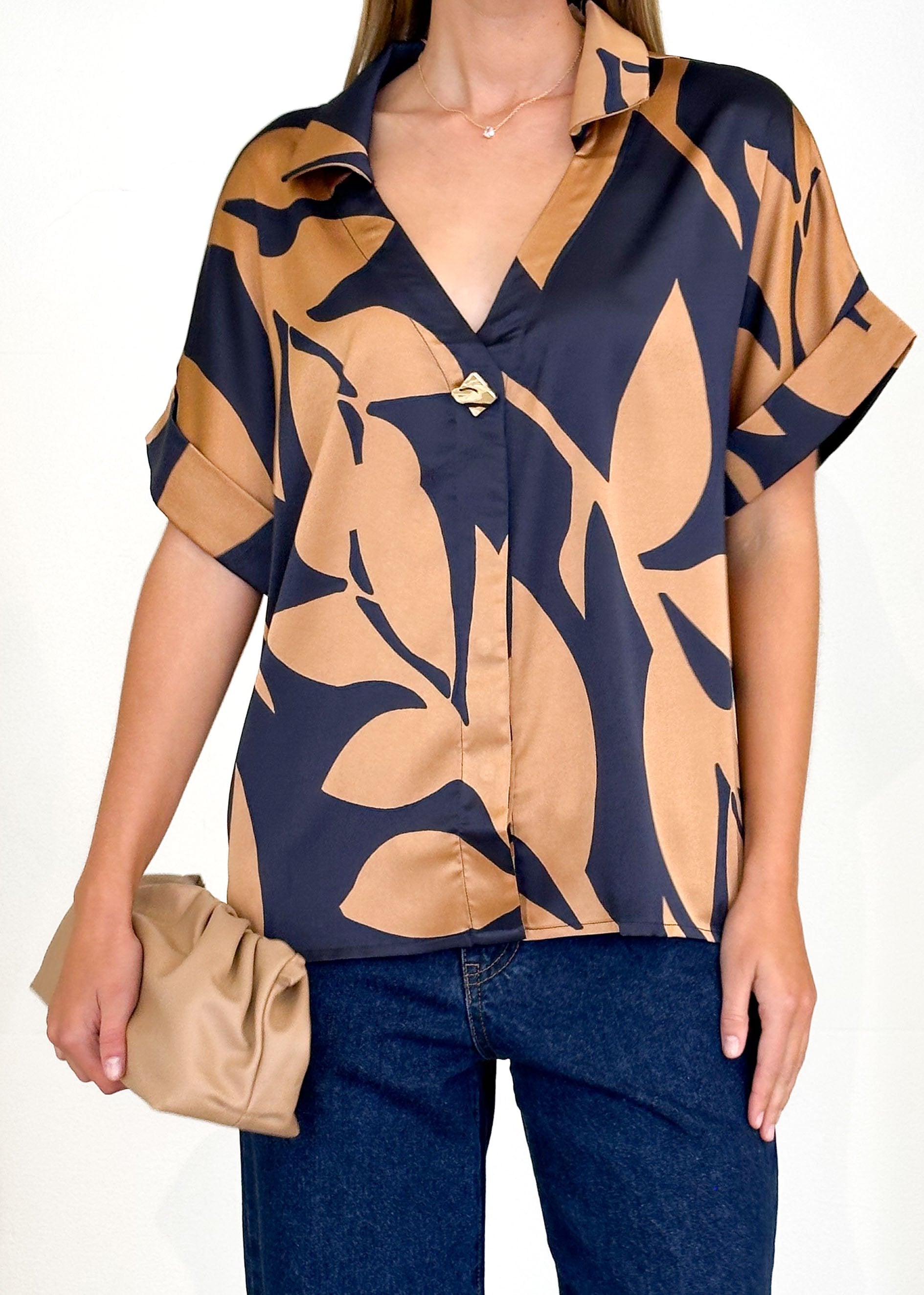 Quarla Shirt - Bronze Leaf