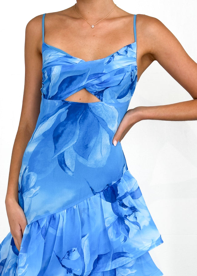 Florida Maxi Dress - Blue Abstract