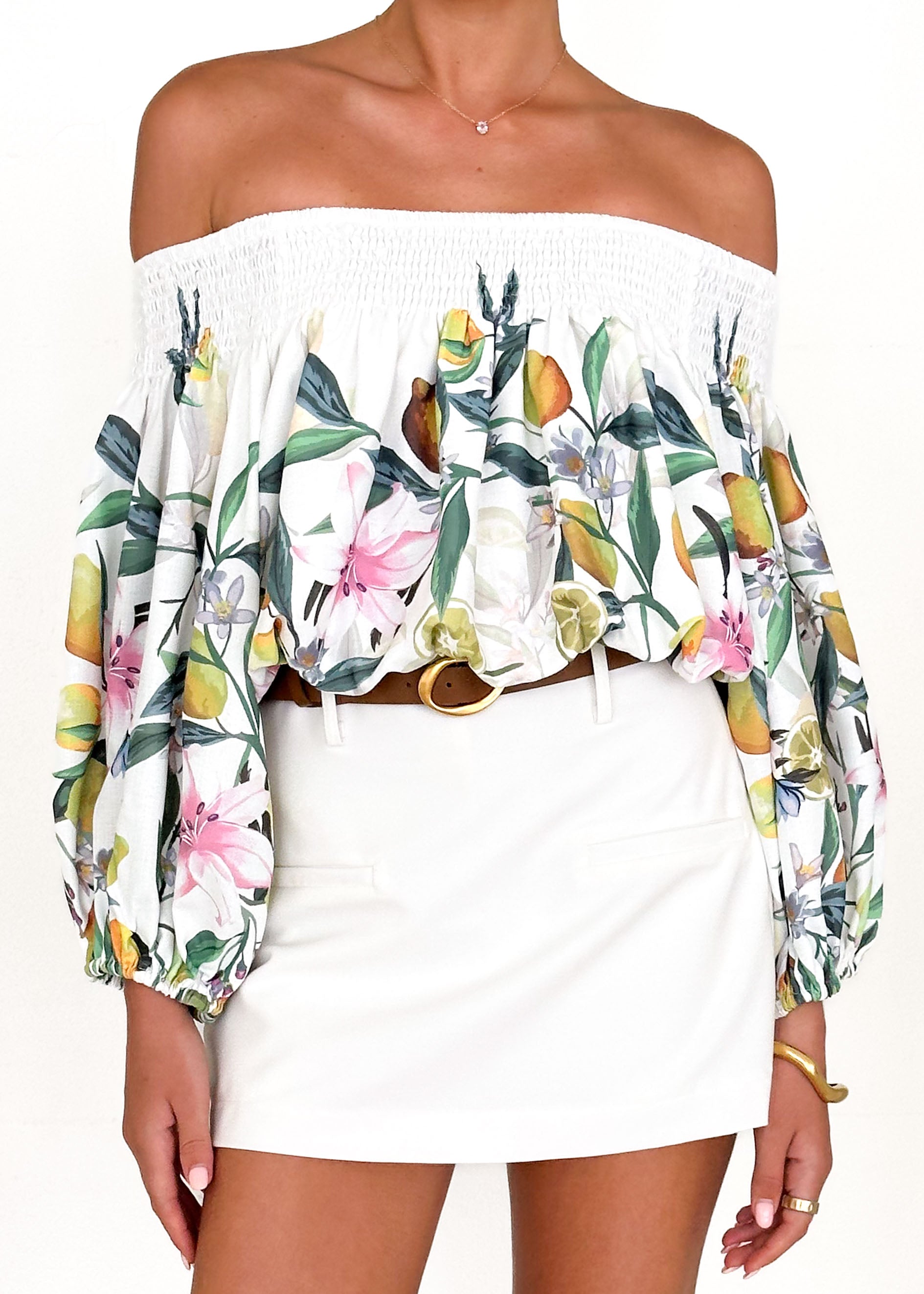 Averie Off Shoulder Top - Limoncello