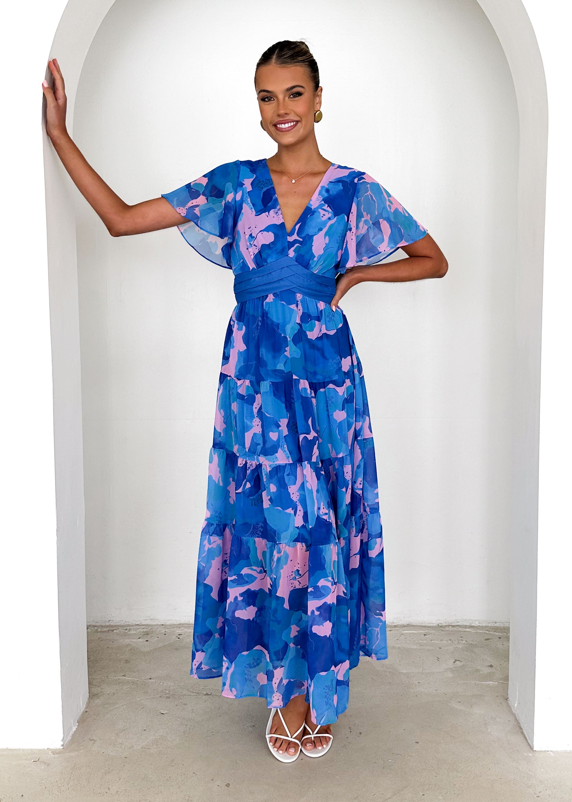 PRE-ORDER: Gracelands Maxi Dress - Blue Rush