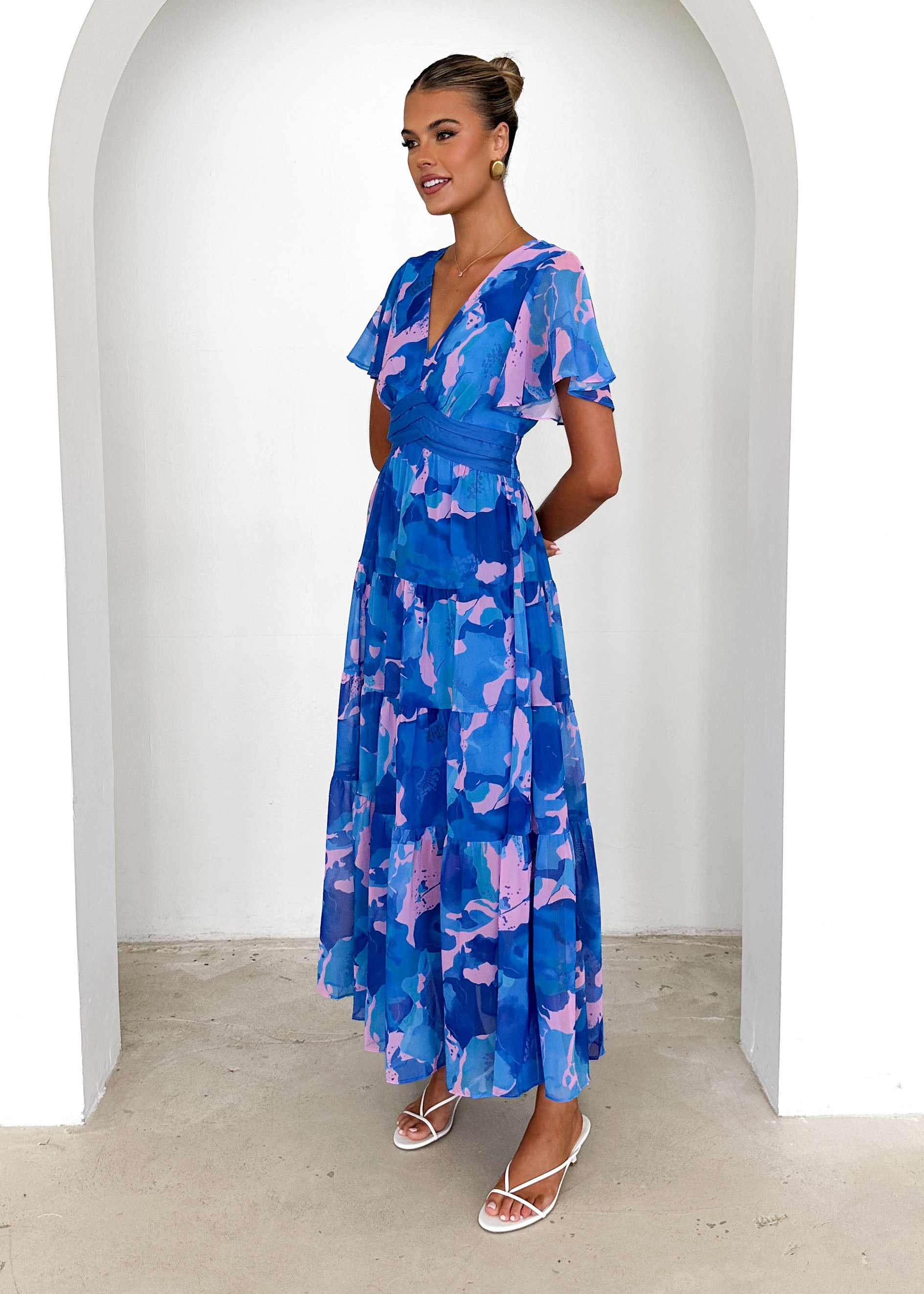 PRE-ORDER: Gracelands Maxi Dress - Blue Rush