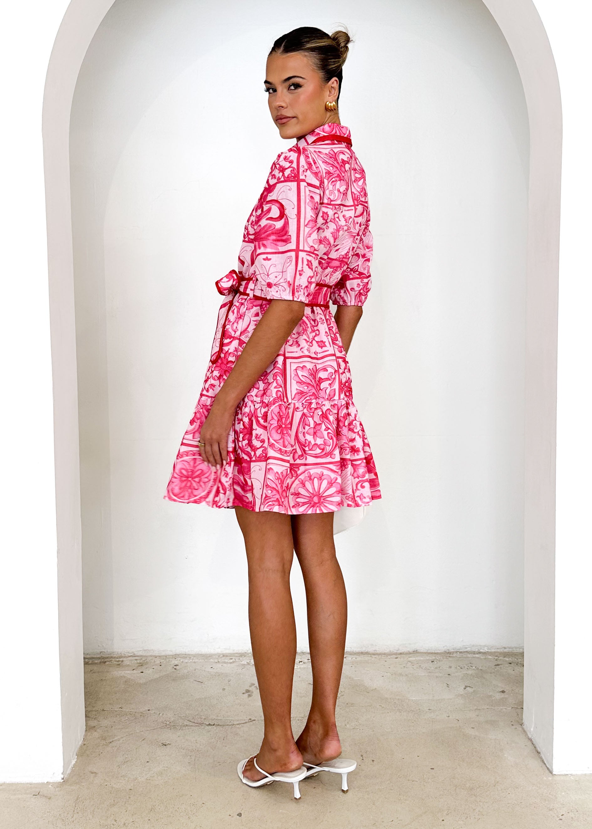 Tahaa Dress - Pink Tile