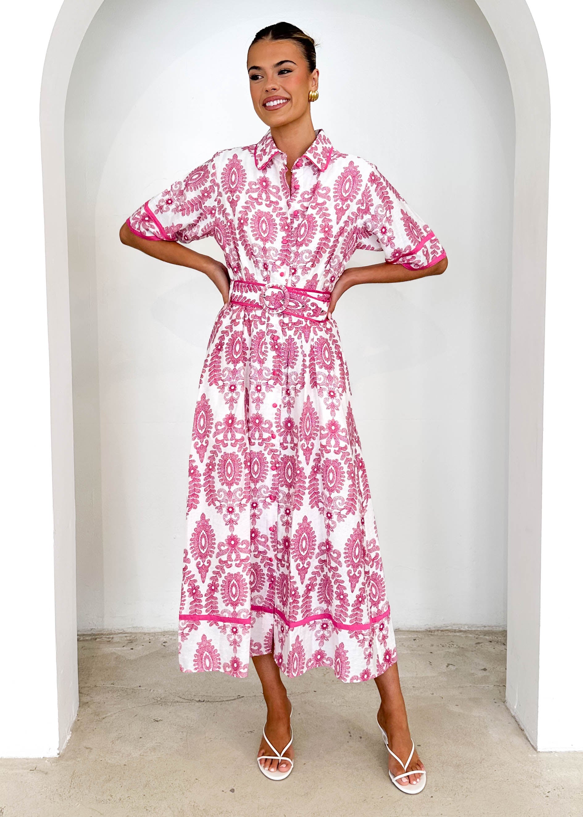 Wonderlight Maxi Dress - Pink Paisley