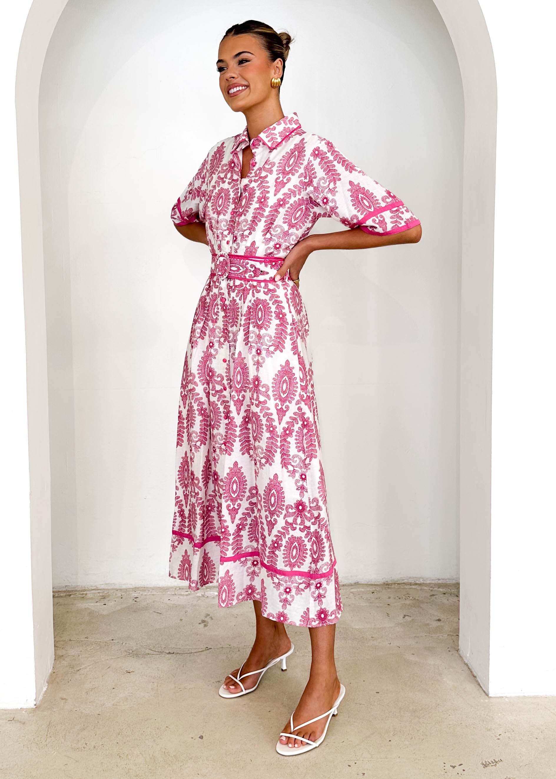 Wonderlight Maxi Dress - Pink Paisley