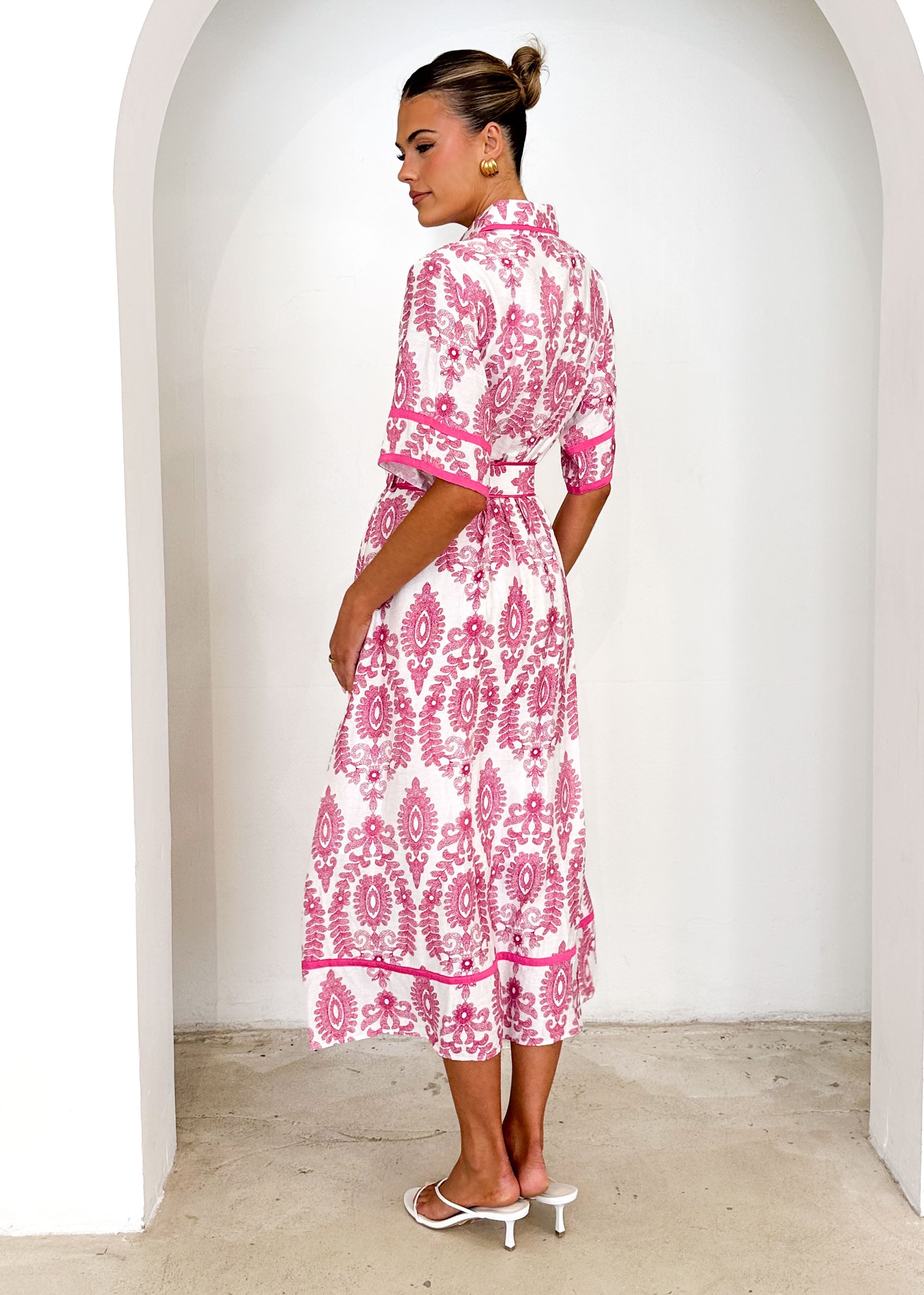 Wonderlight Maxi Dress - Pink Paisley