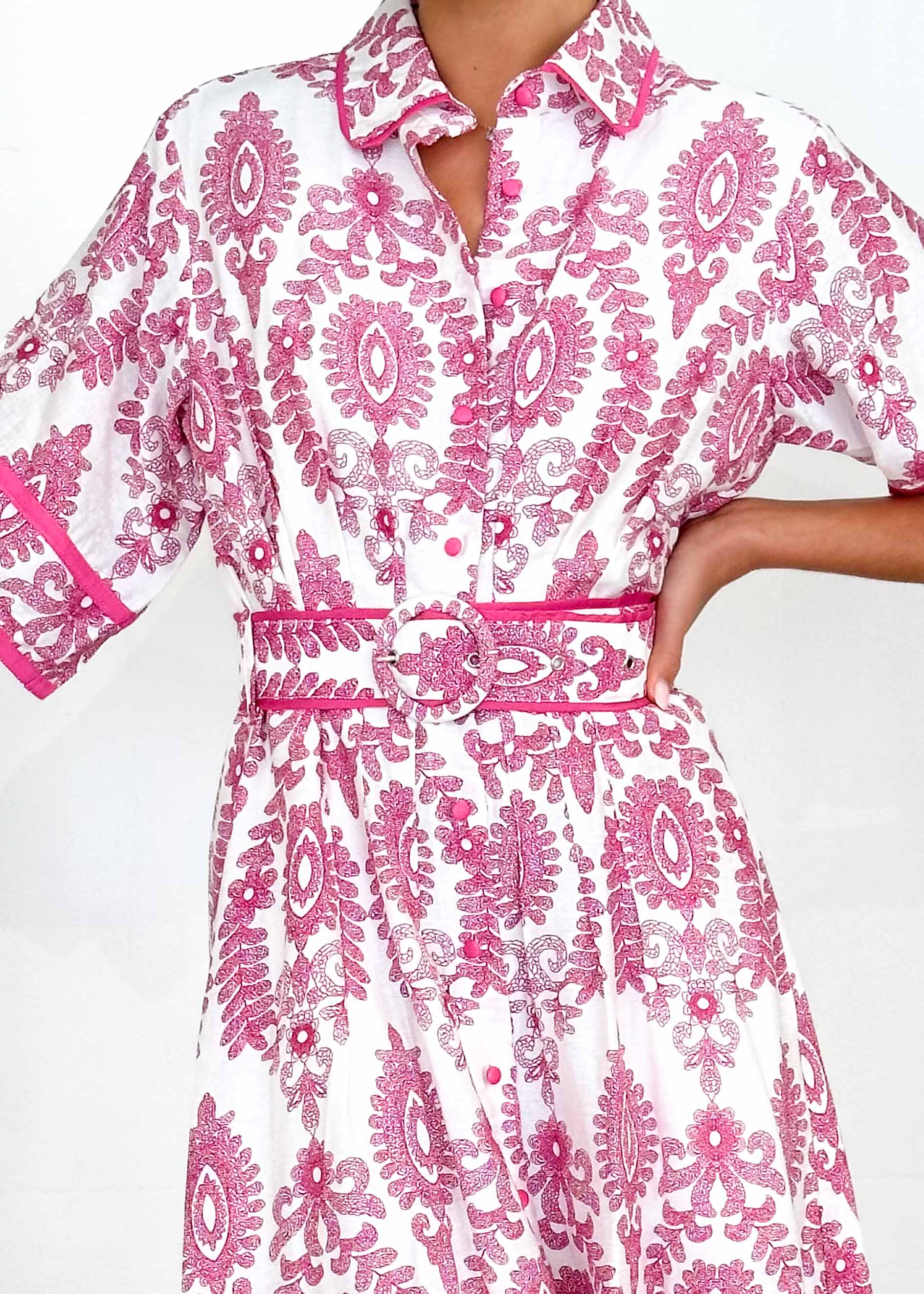 Wonderlight Maxi Dress - Pink Paisley