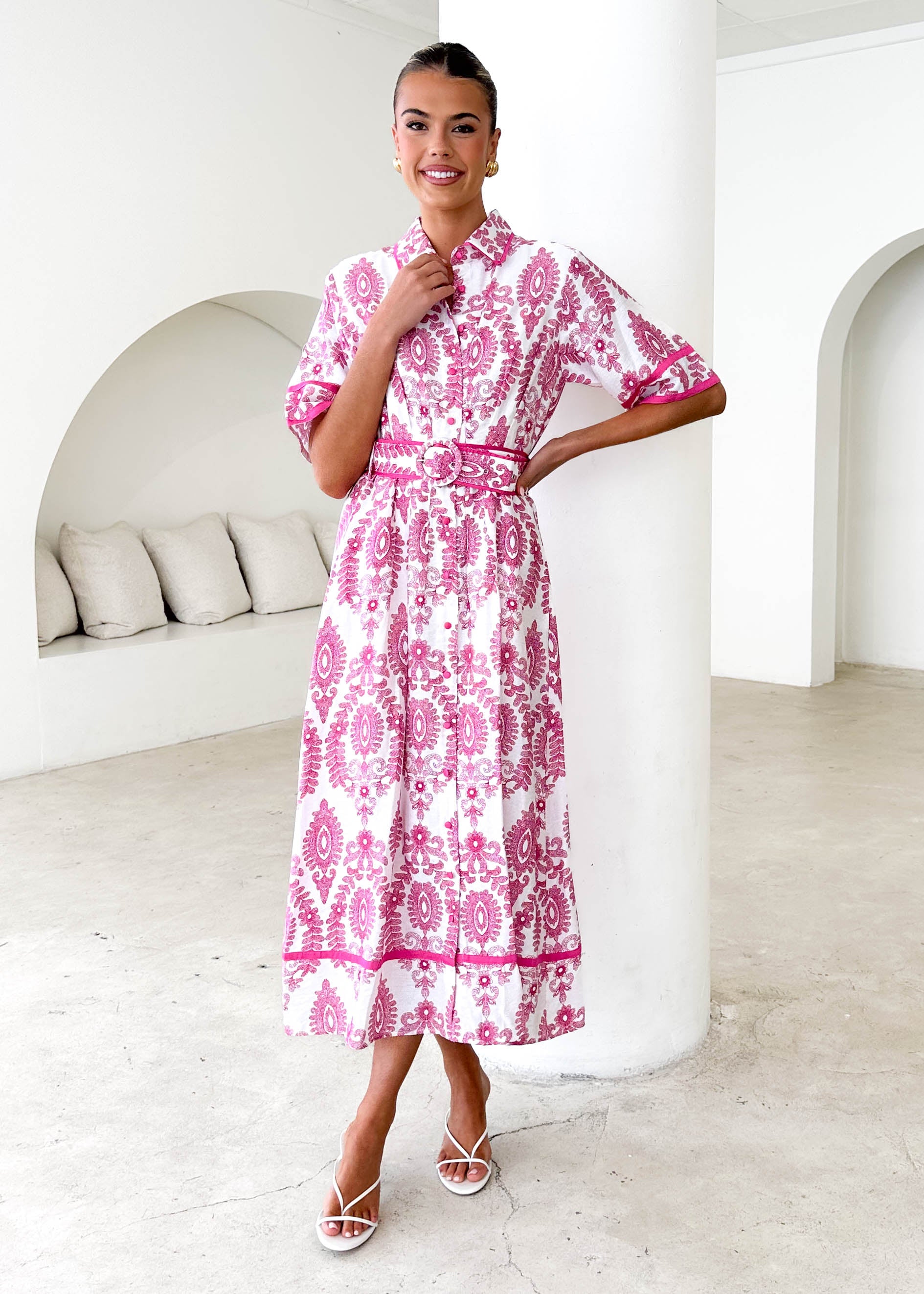 Wonderlight Maxi Dress - Pink Paisley