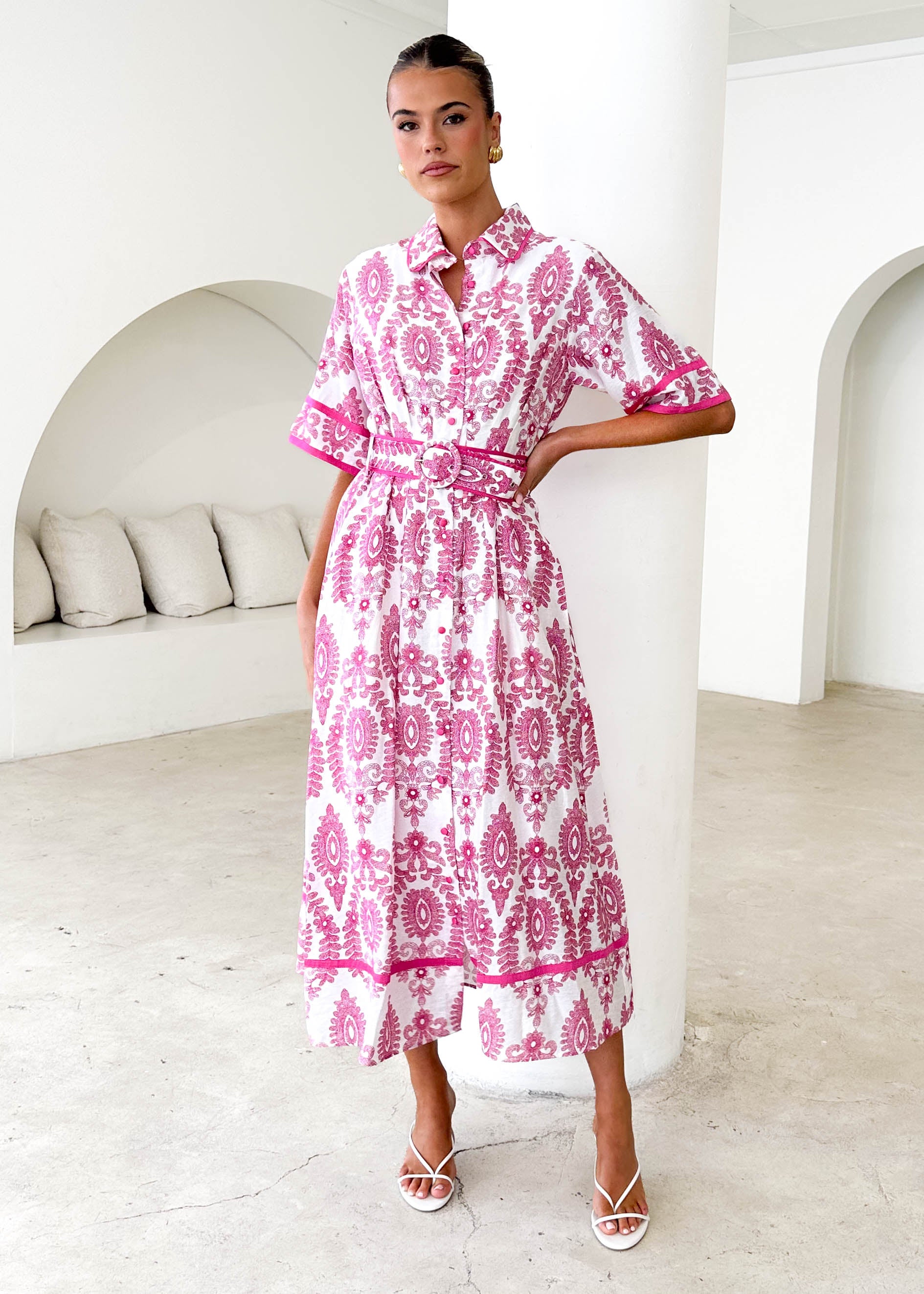 Wonderlight Maxi Dress - Pink Paisley