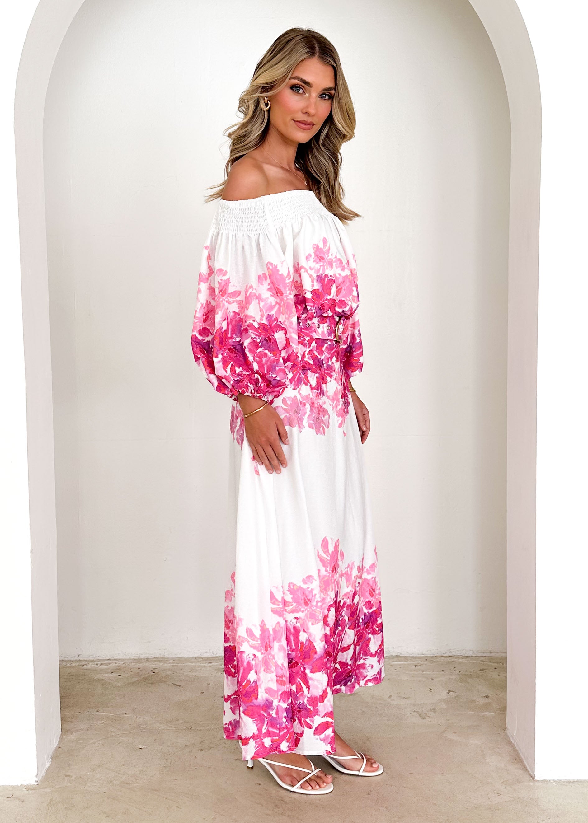 Averie Maxi Skirt - Pink Floral