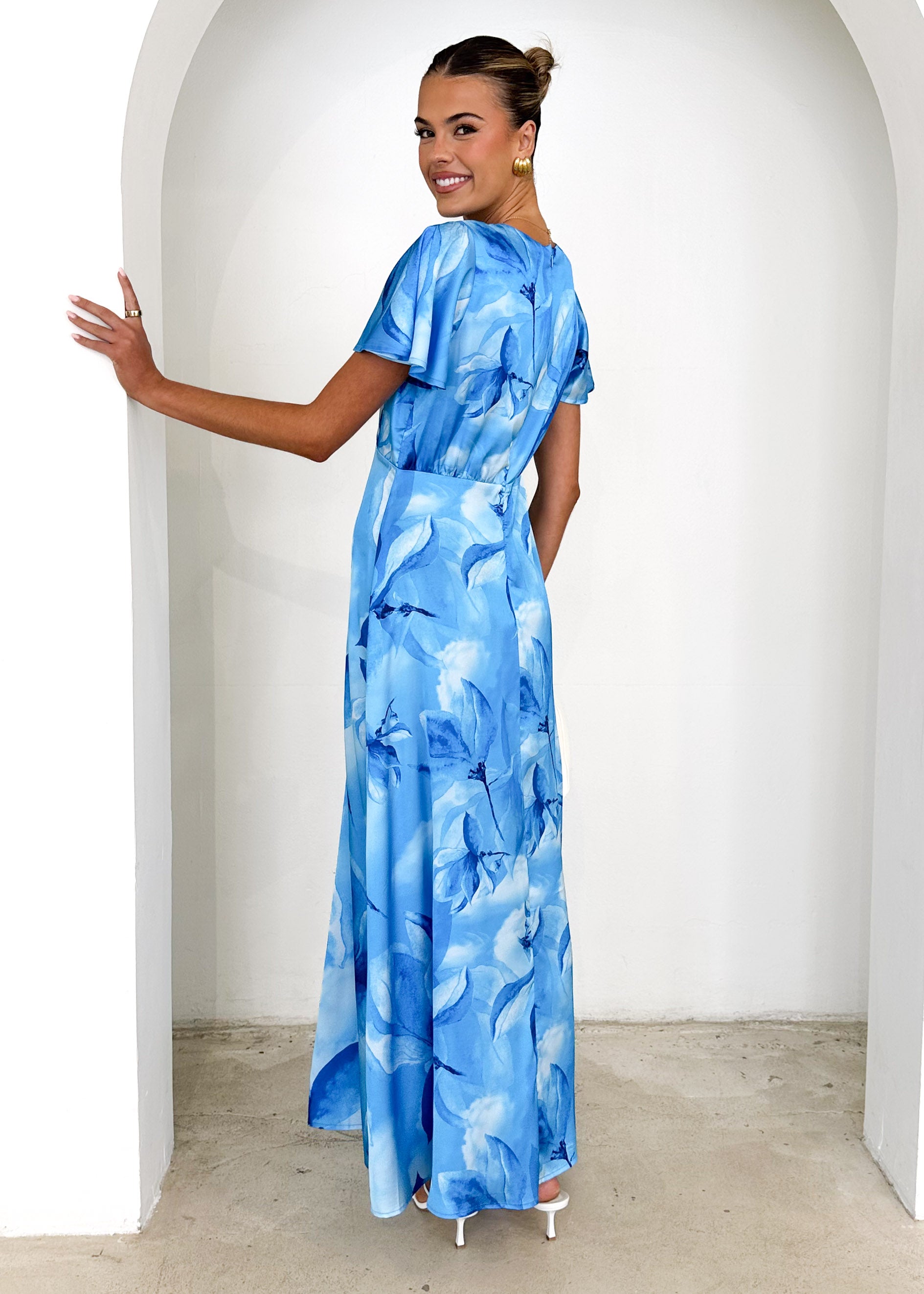 Delphine Maxi Dress - Blue Flowers