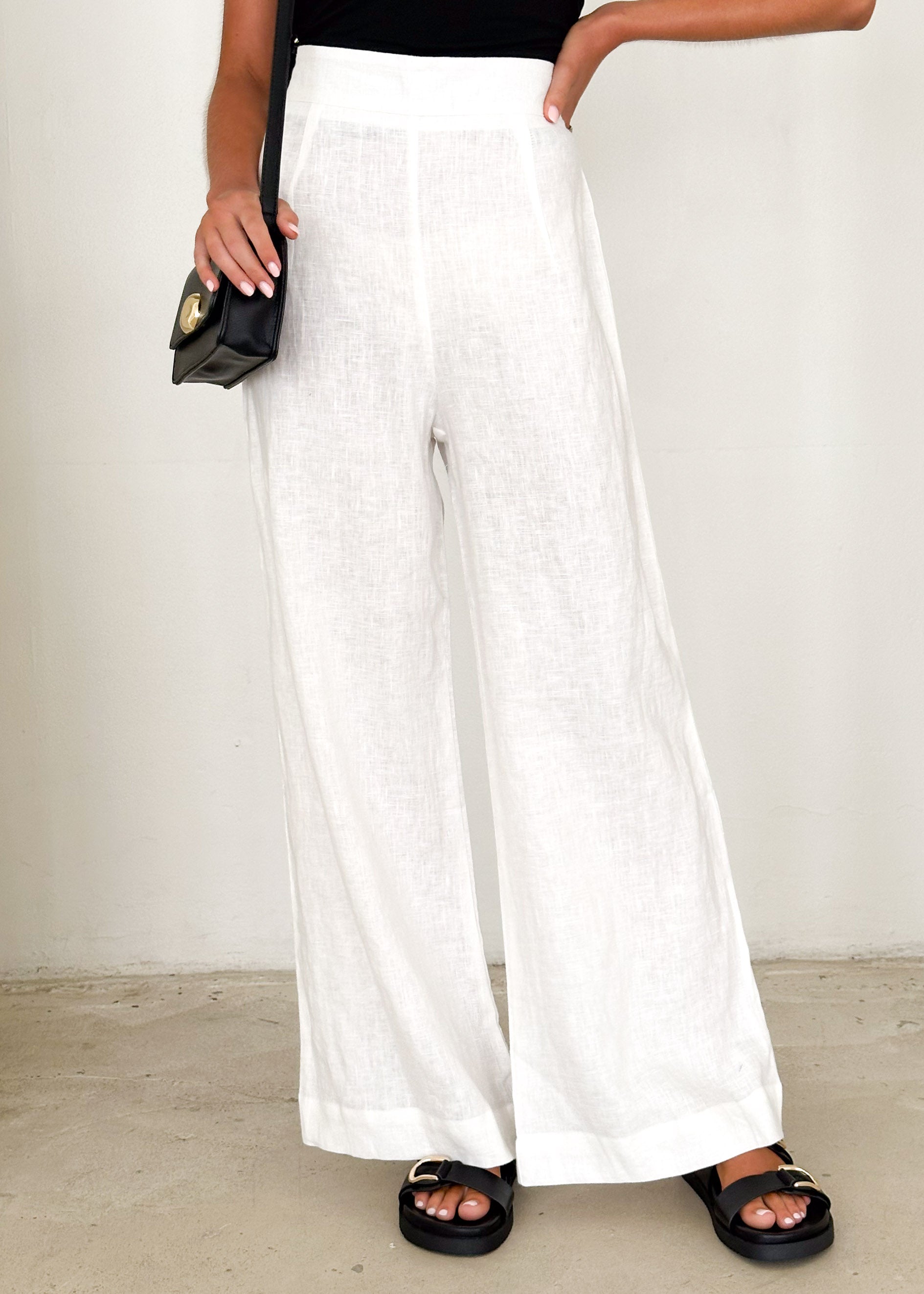 Lilah Linen Pants - Off White