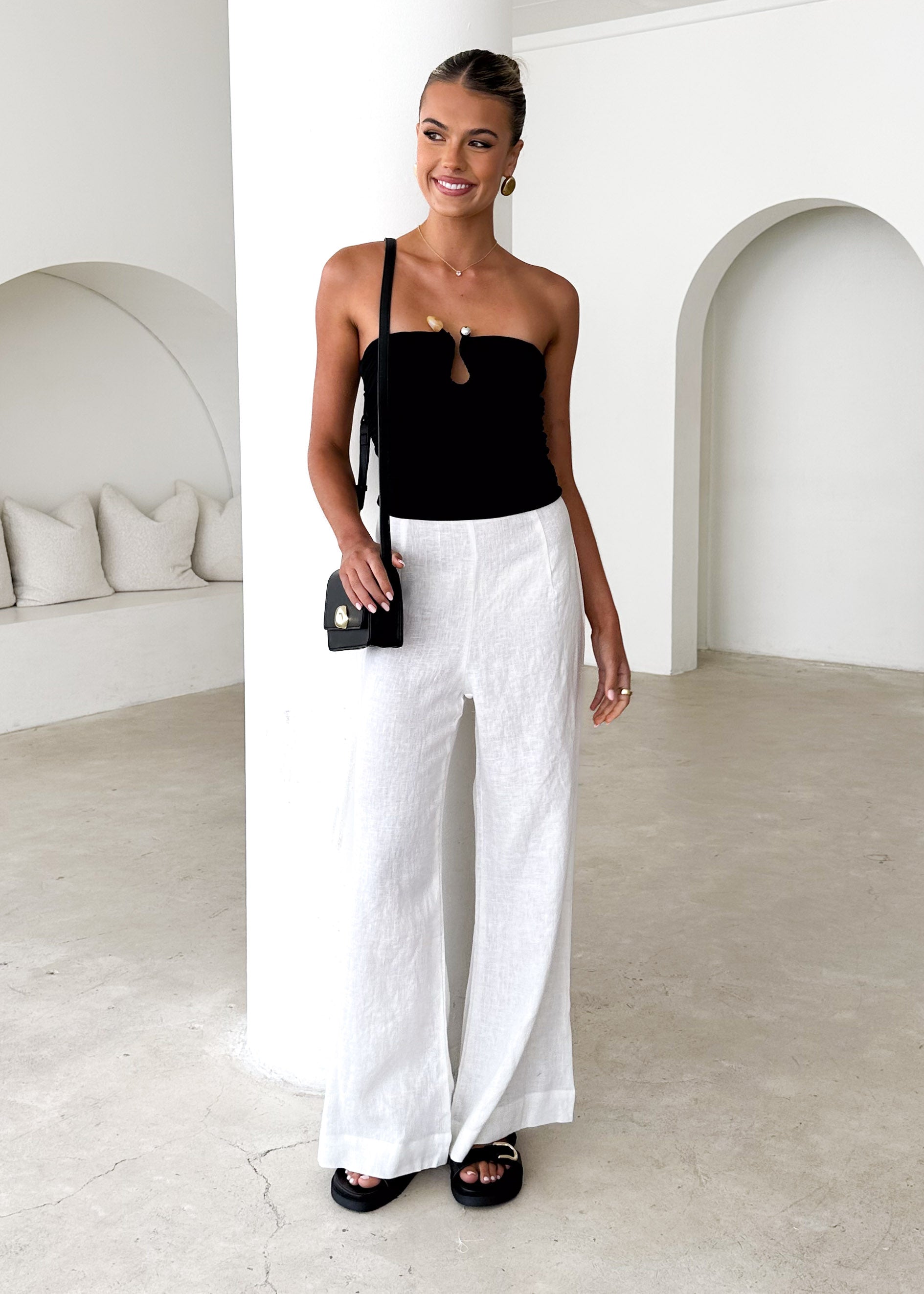 Lilah Linen Pants - Off White