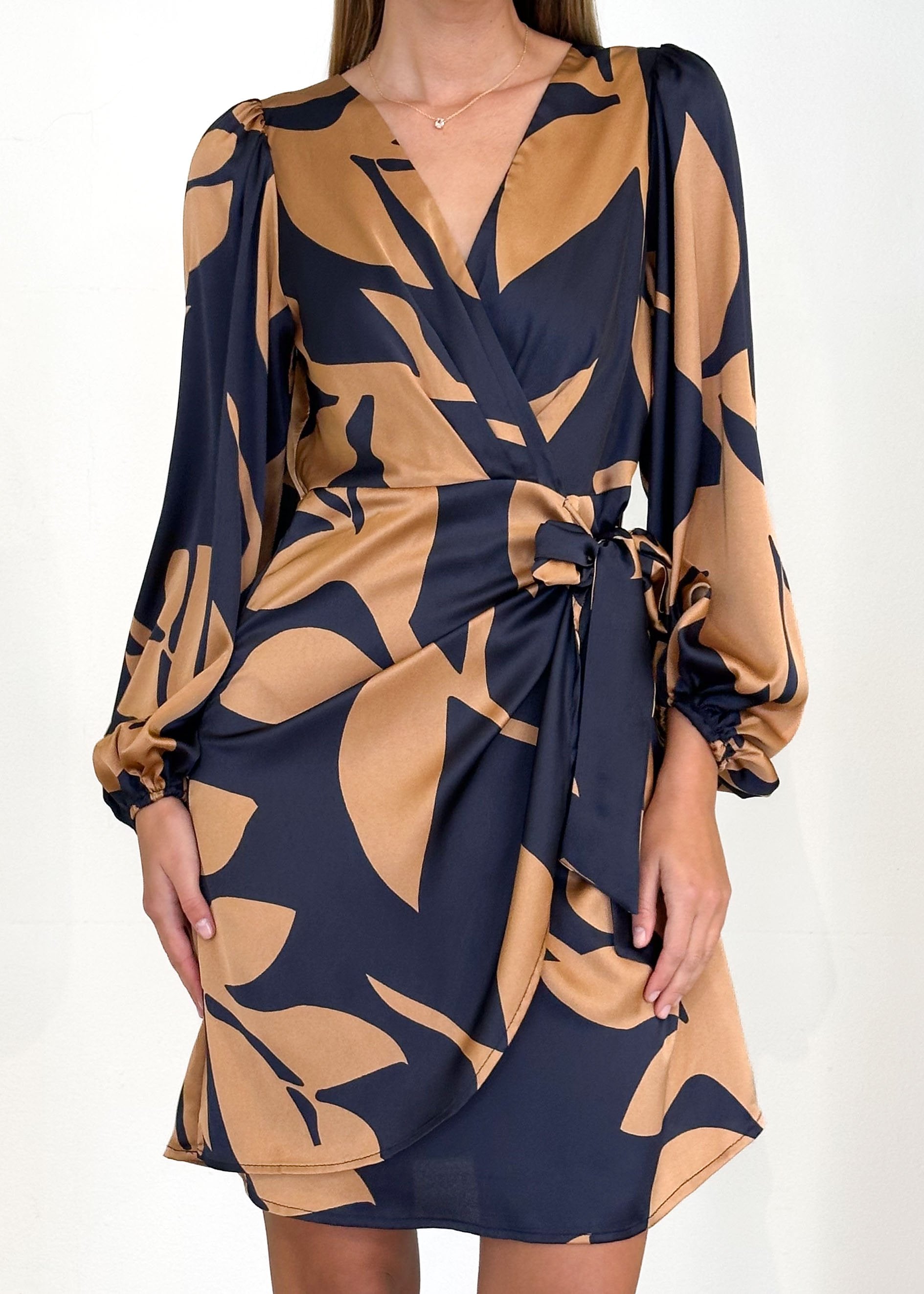 Loqsta Dress - Bronze Leaf