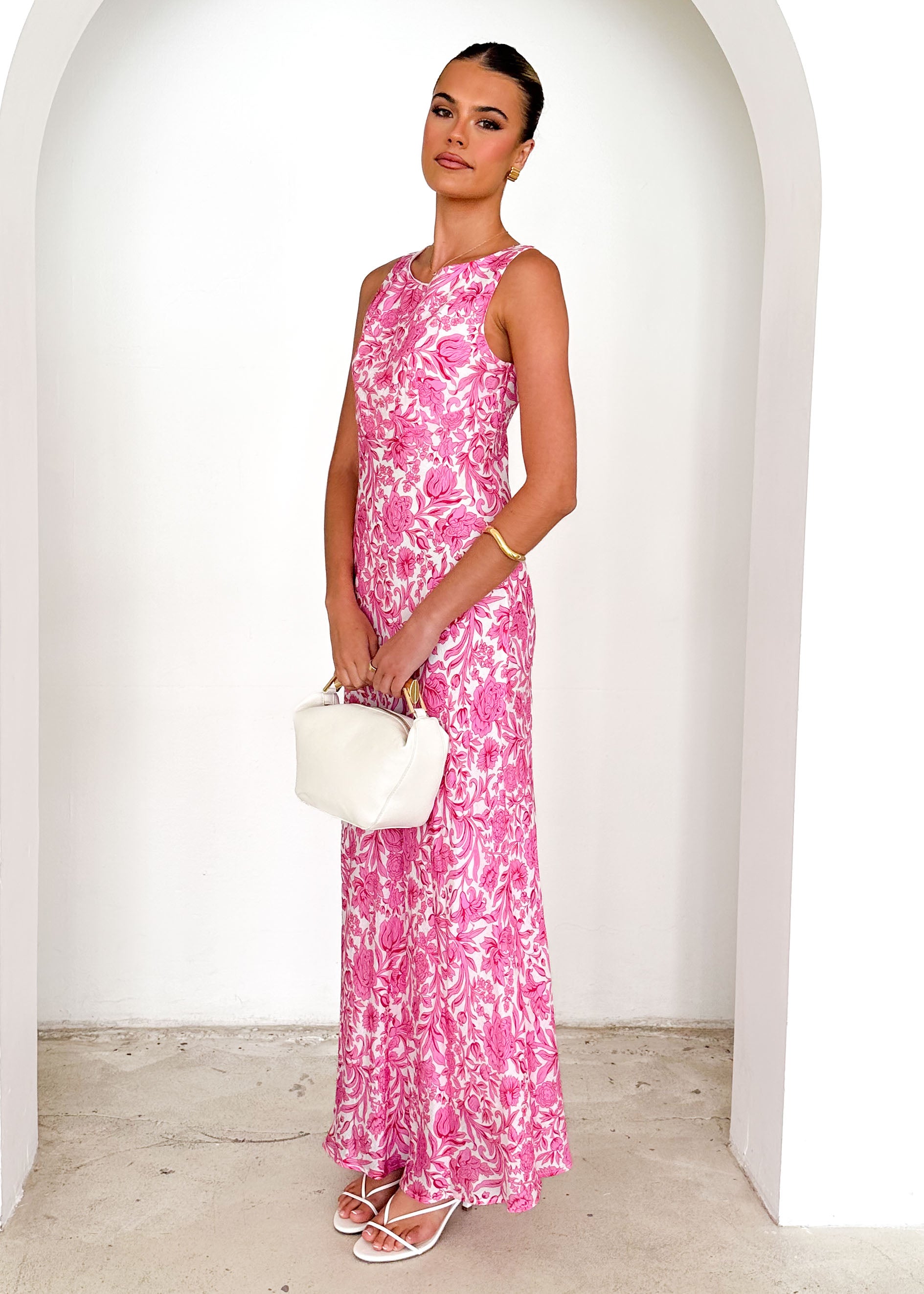 Natasha Maxi Dress - Pink Floral