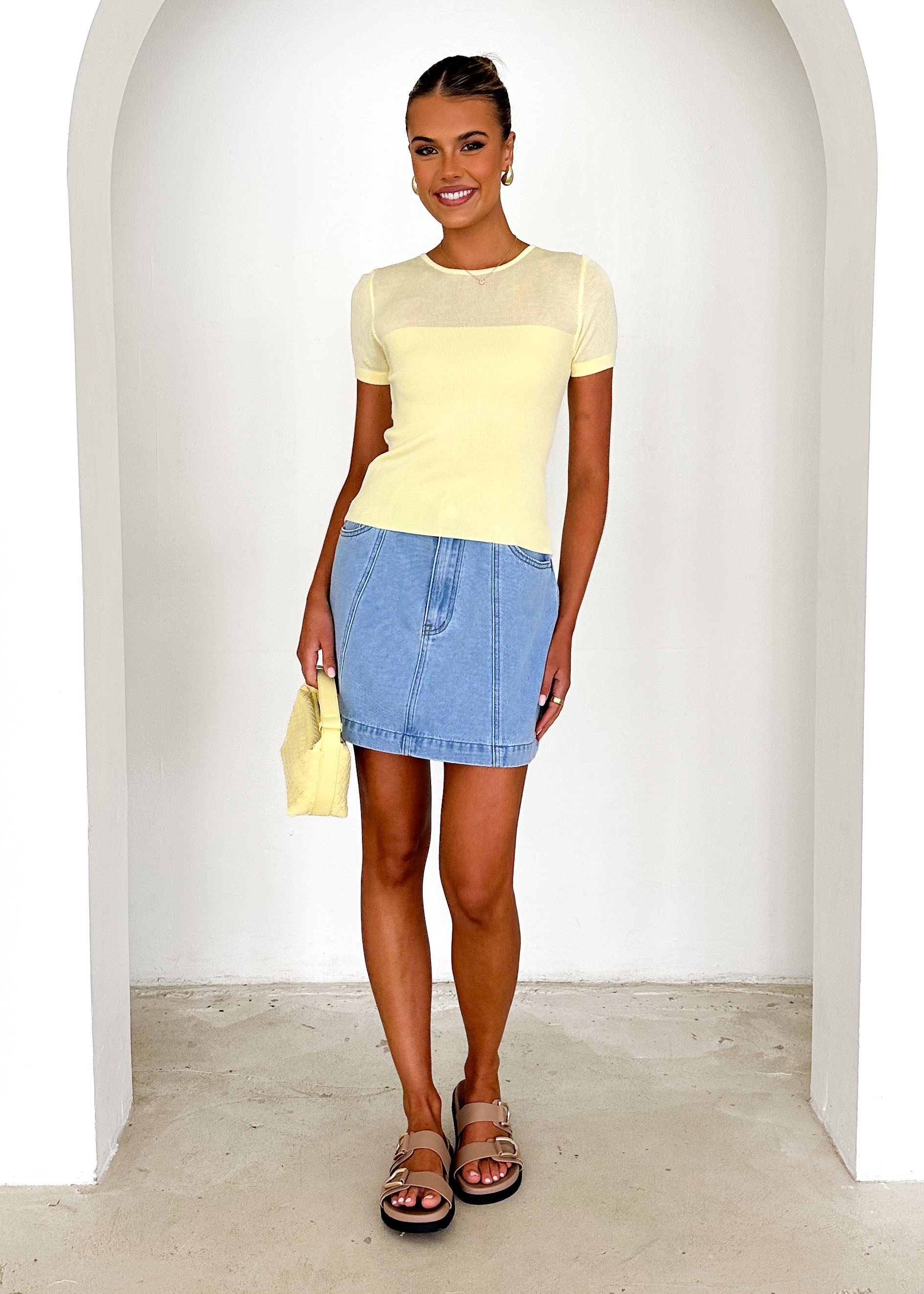 Ramona Knit Top - Lemon