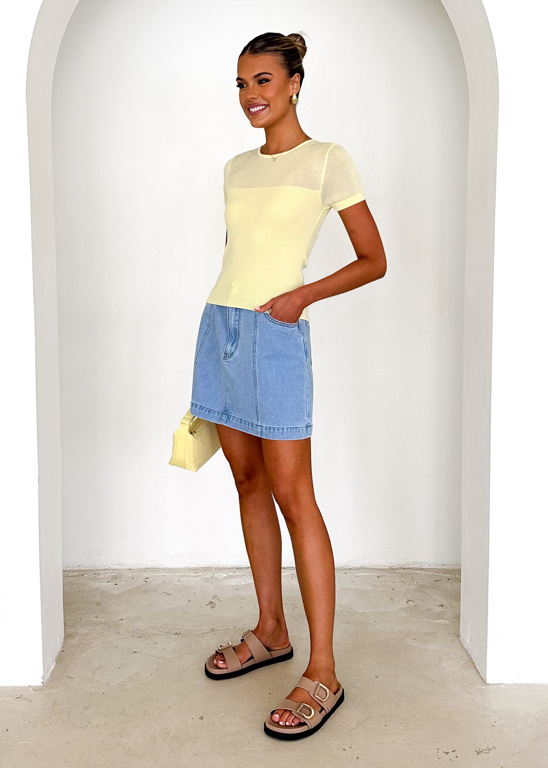 Ramona Knit Top - Lemon