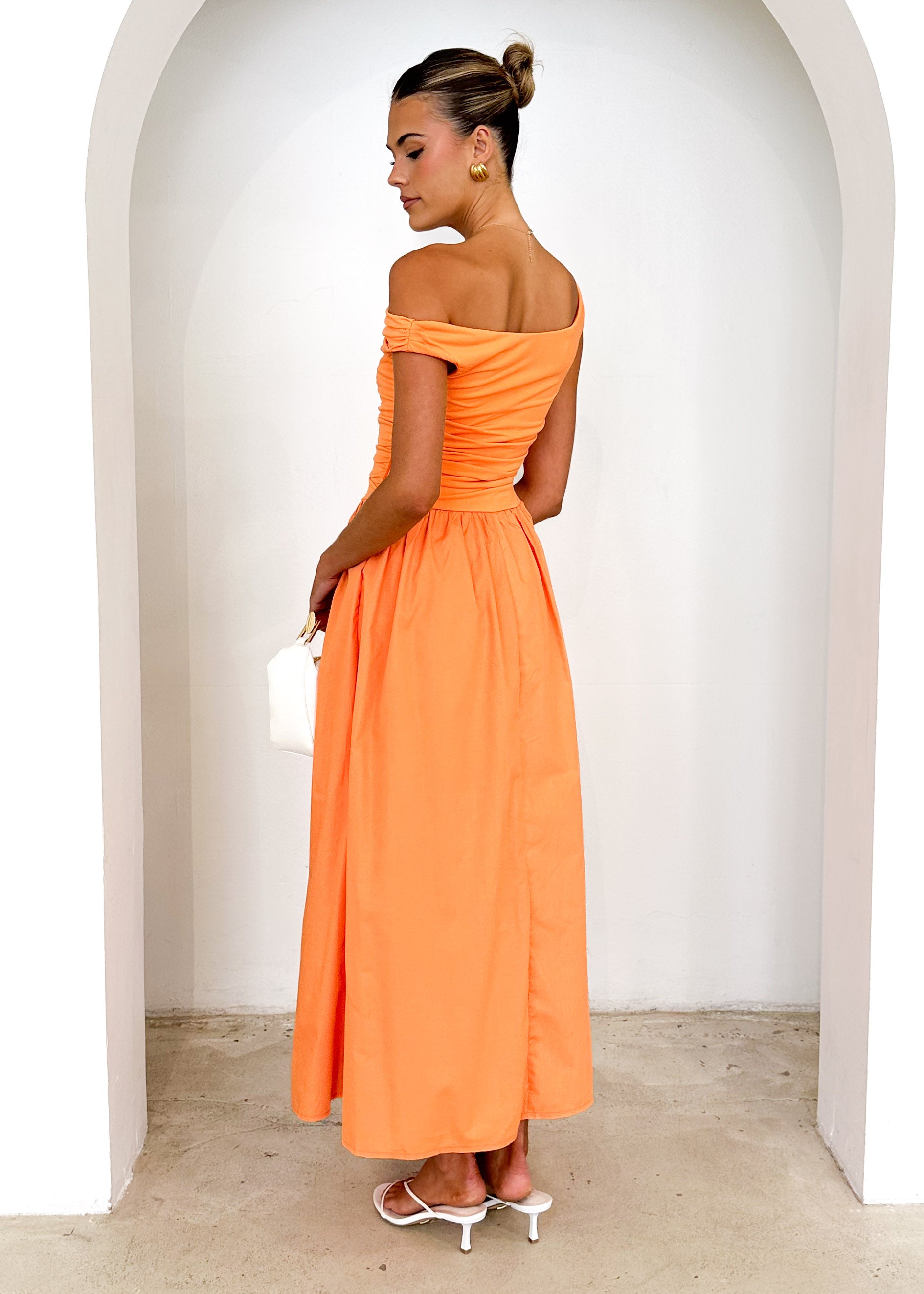 Innes Off Shoulder Maxi Dress - Orange