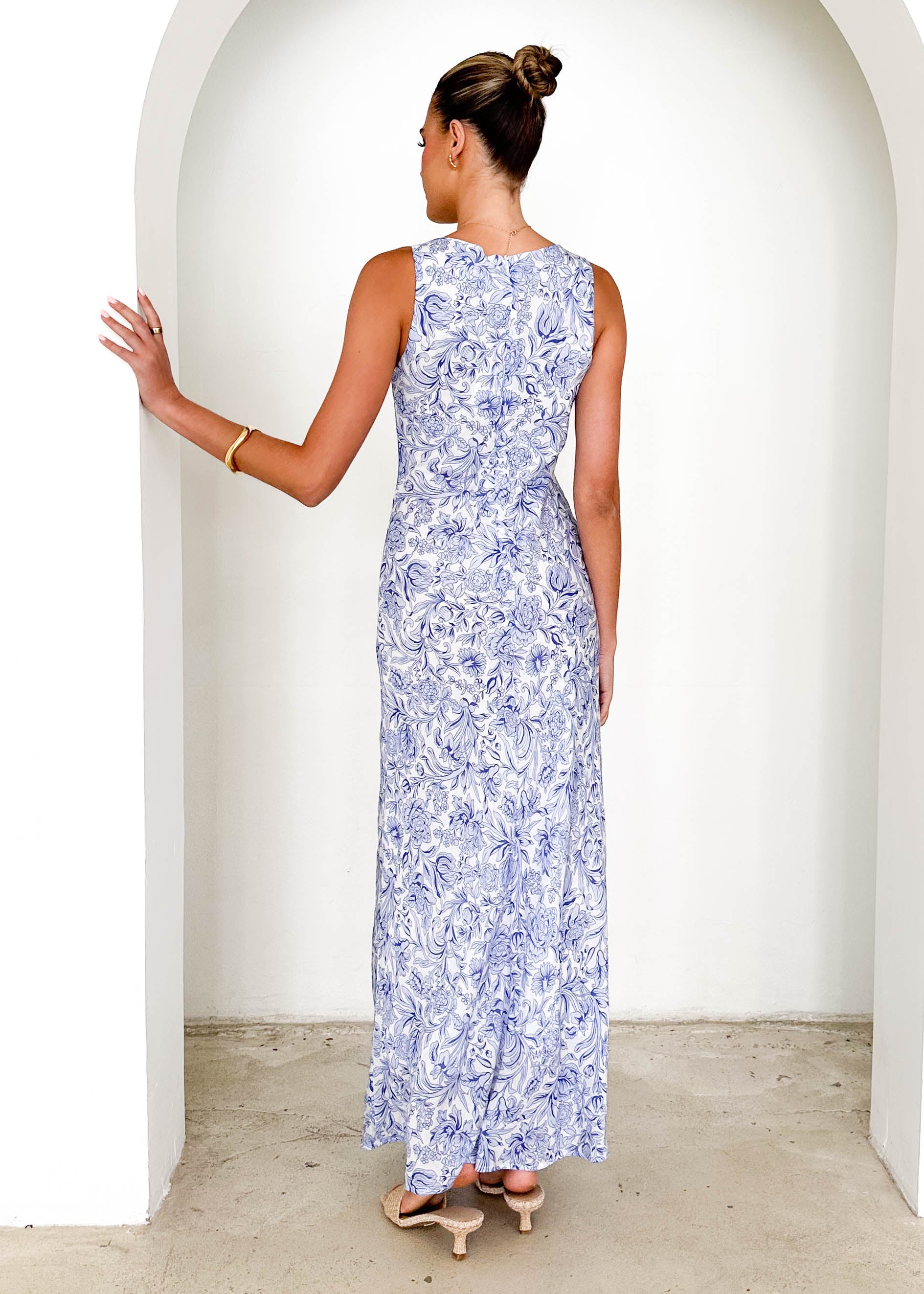 Natasha Maxi Dress - Blue Floral