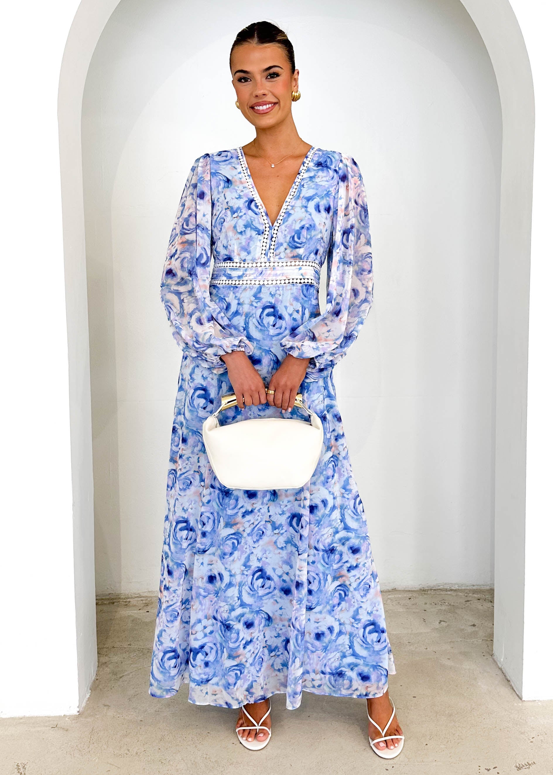 Fontana Midi Dress - Peony Blue