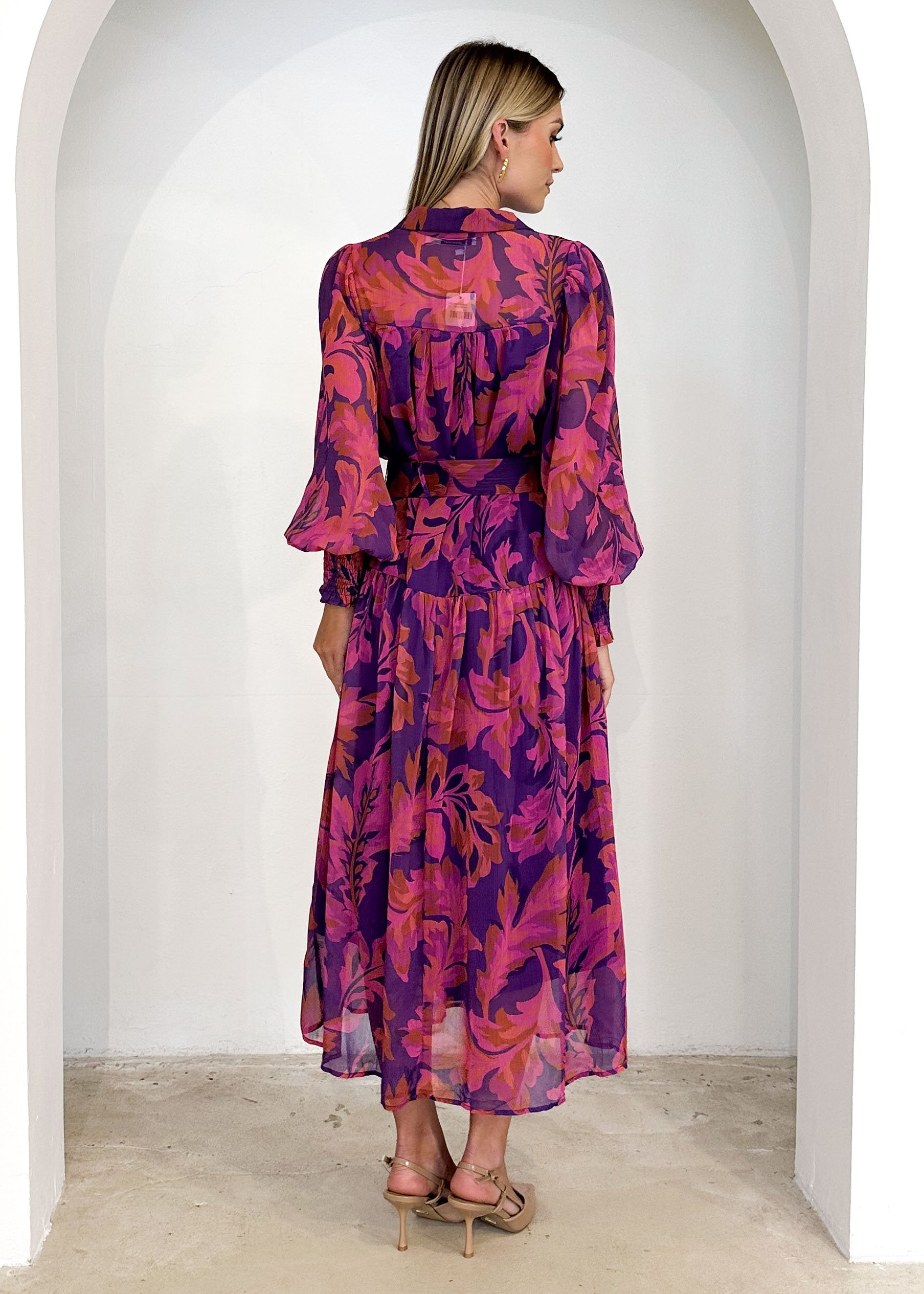 Ambrosia Maxi Dress - Magenta Floral