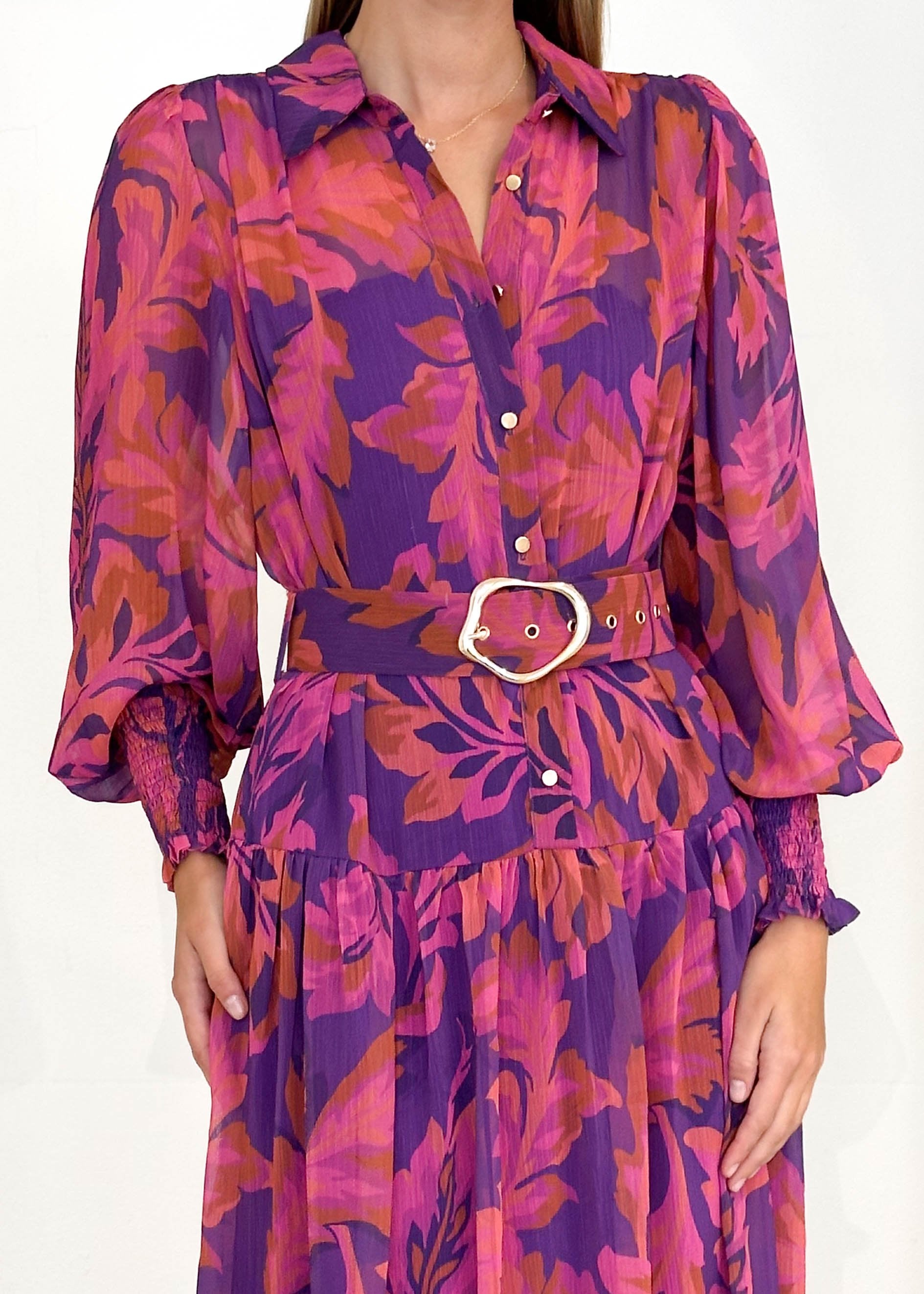 Ambrosia Maxi Dress - Magenta Floral