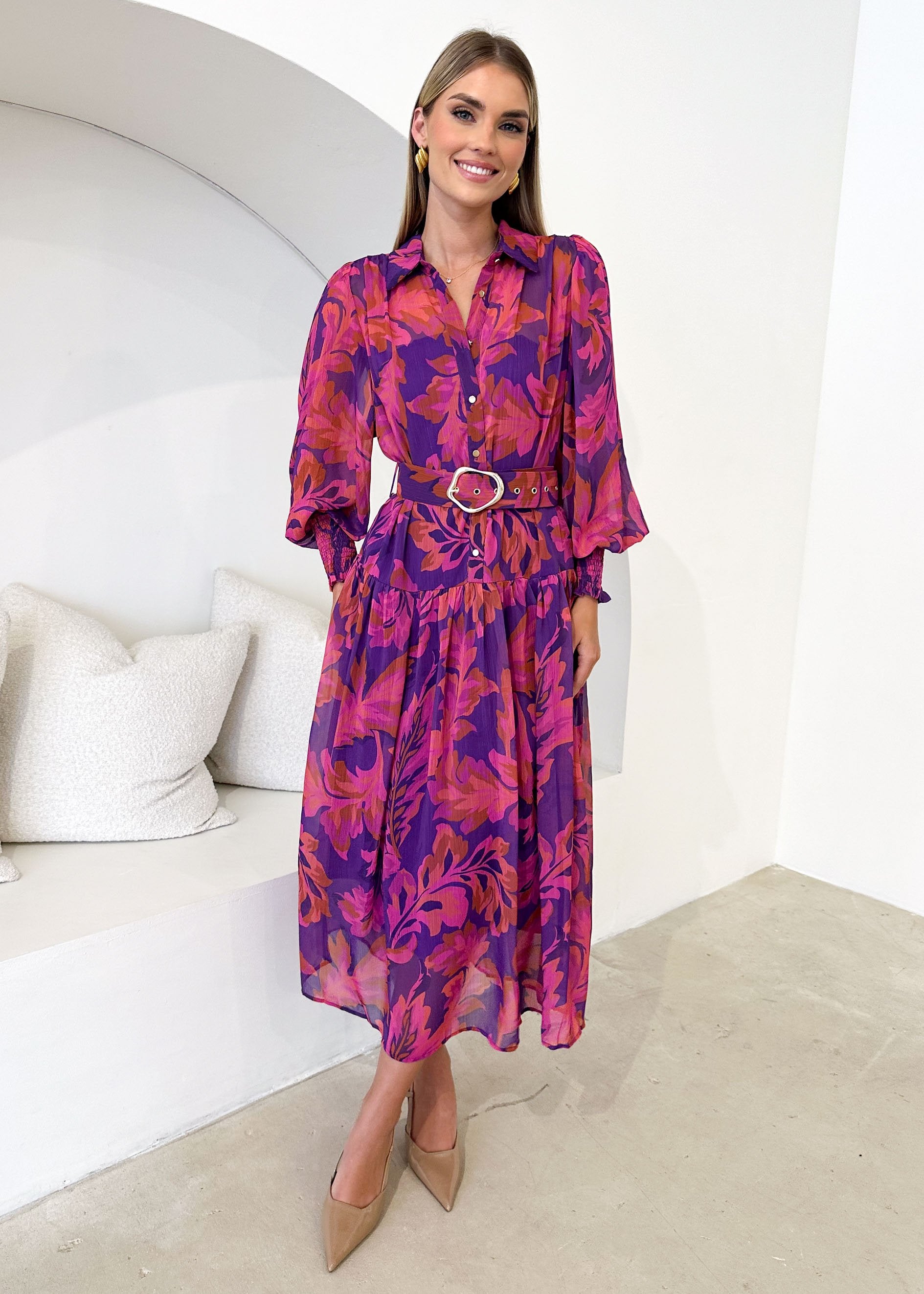 Ambrosia Maxi Dress - Magenta Floral