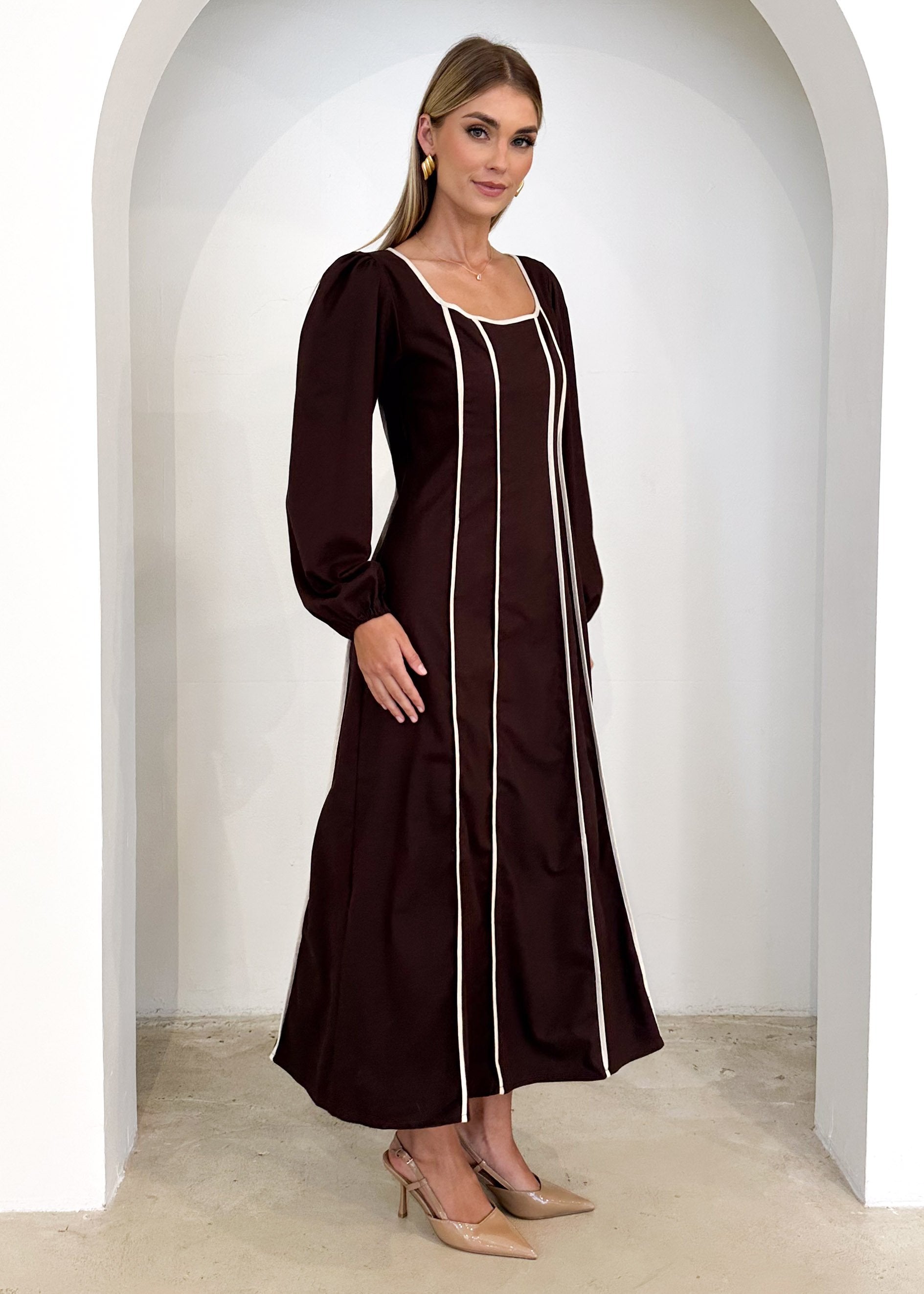 Cianna Maxi Dress - Chocolate