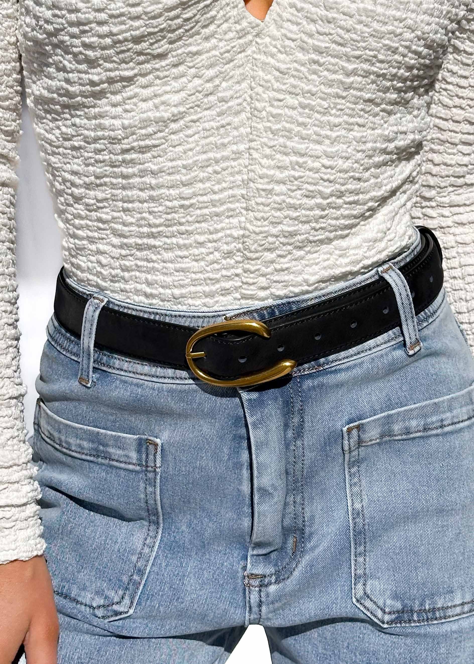 Frazer Leather Belt - Black