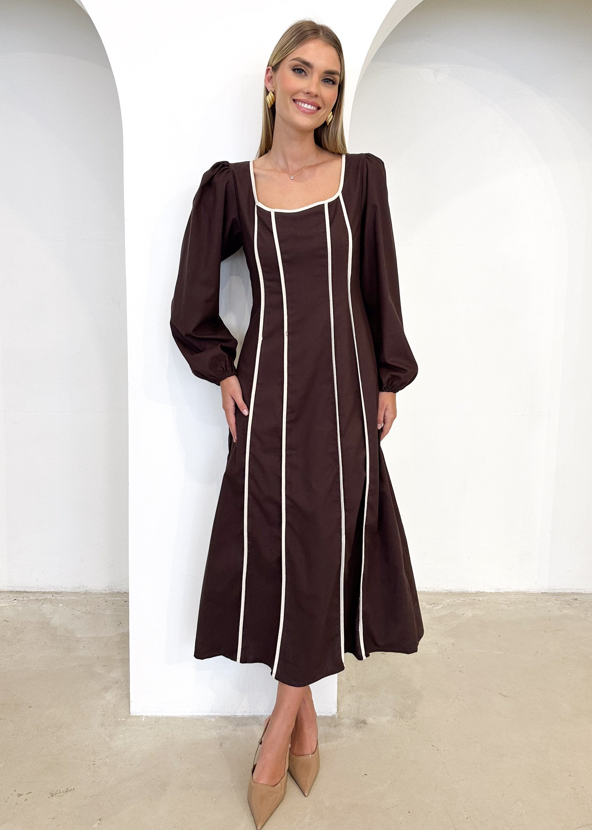 Cianna Maxi Dress - Chocolate