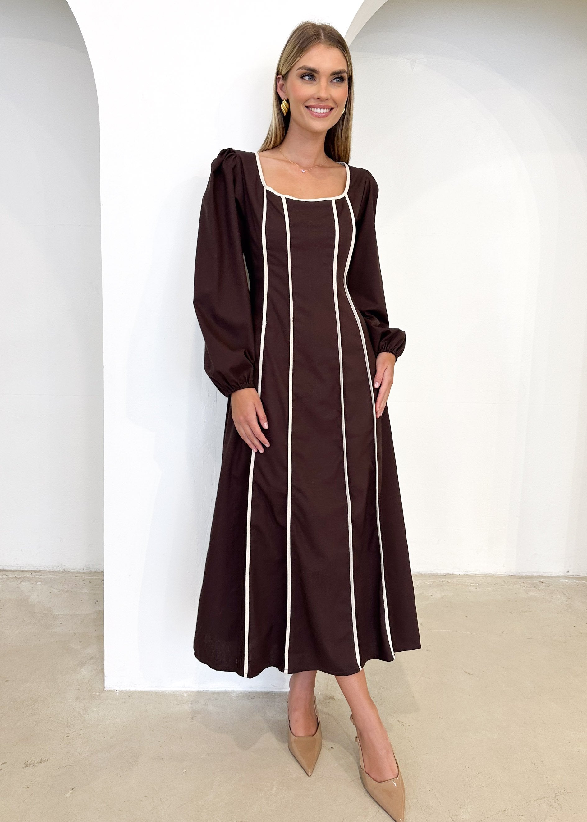 Cianna Maxi Dress - Chocolate