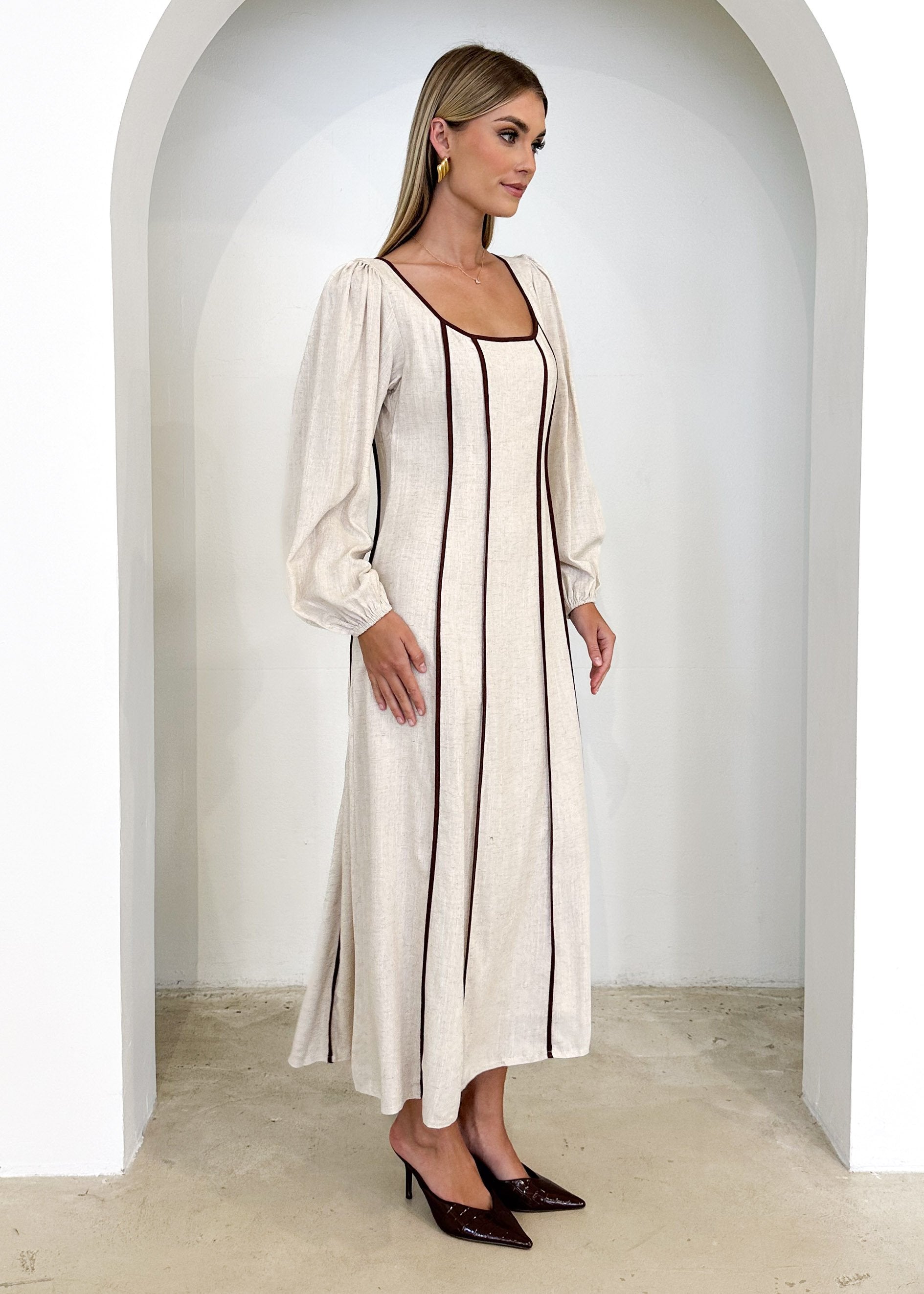 Cianna Maxi Dress - Beige