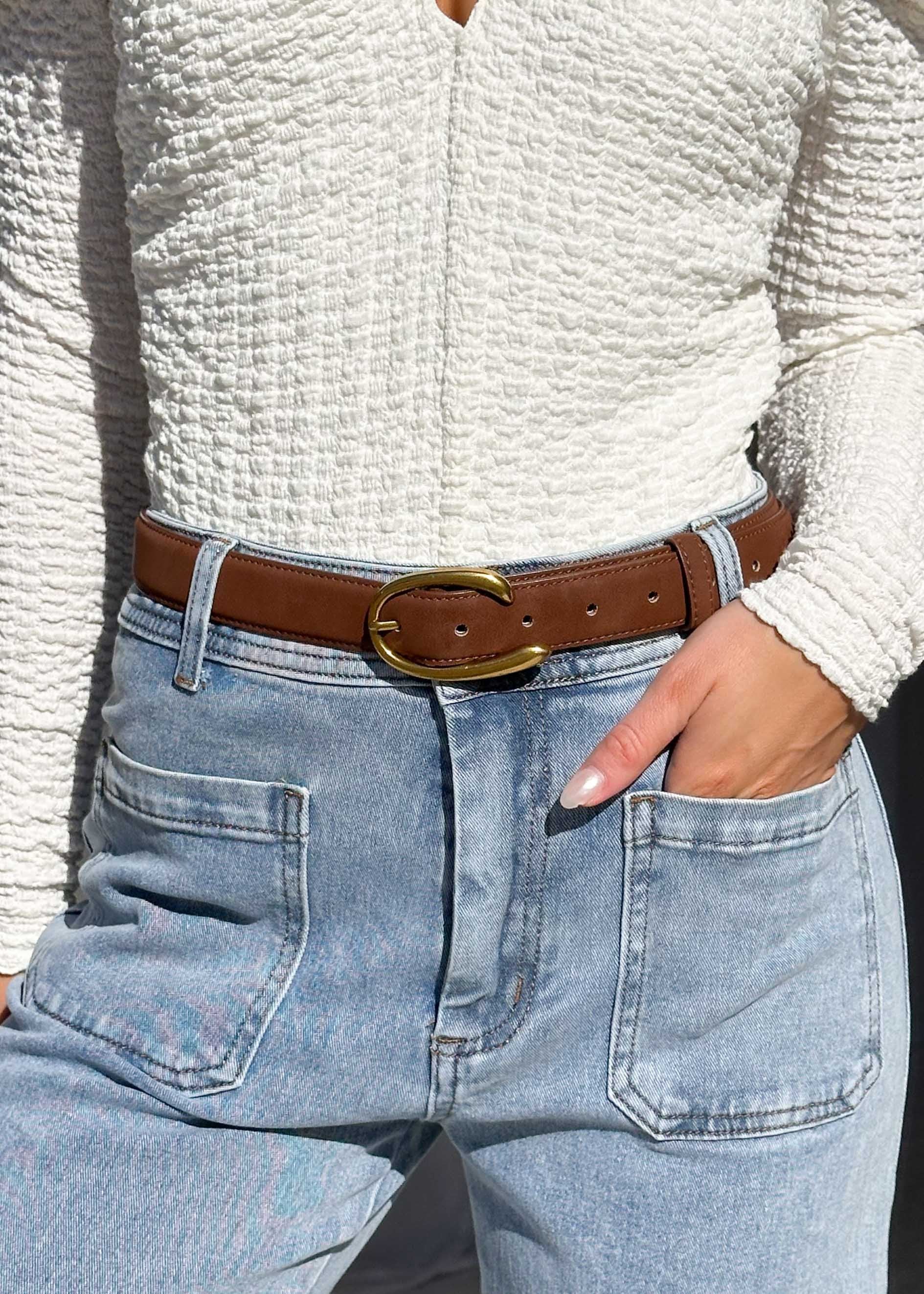 Frazer Leather Belt - Brown