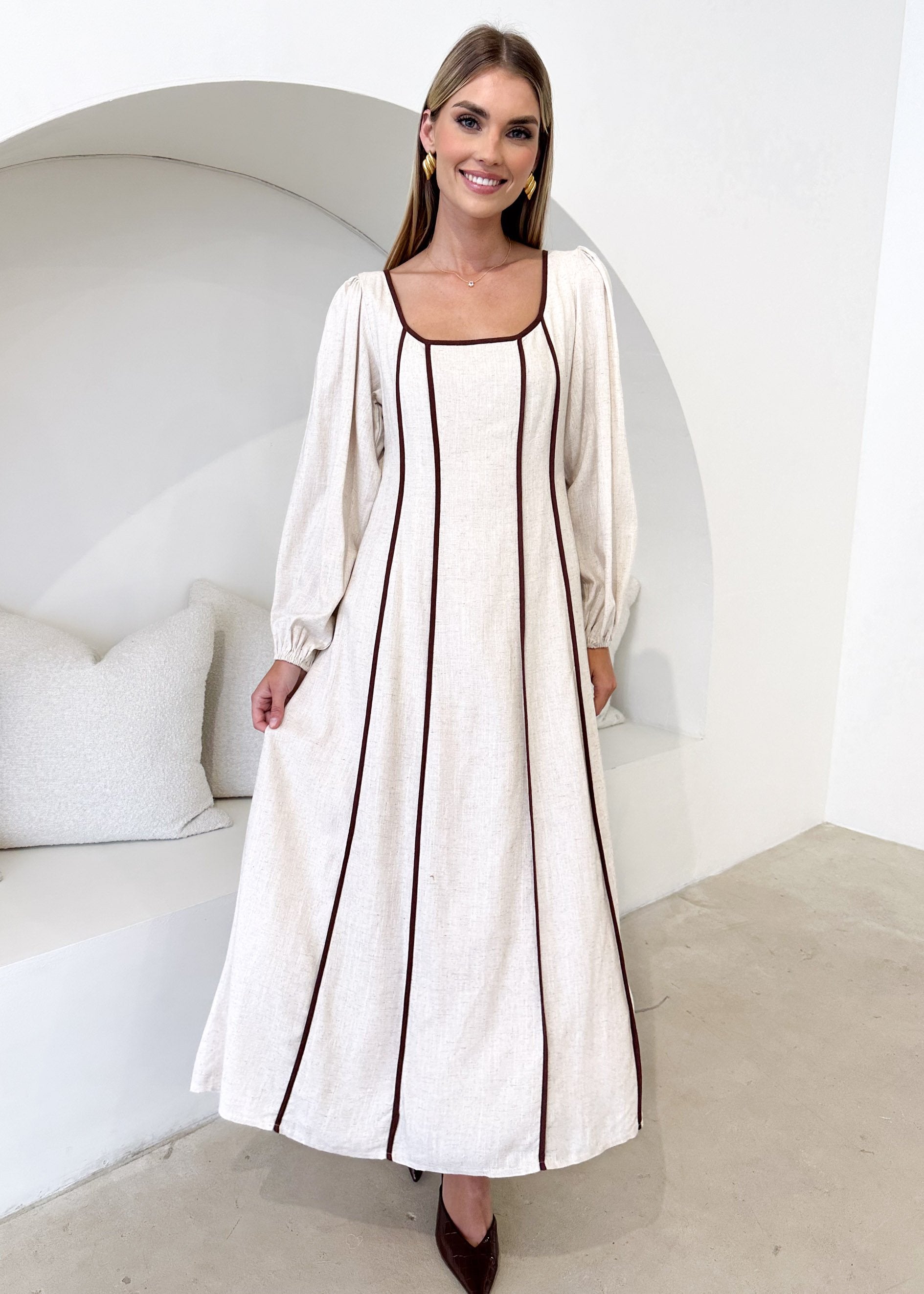 Cianna Maxi Dress - Beige