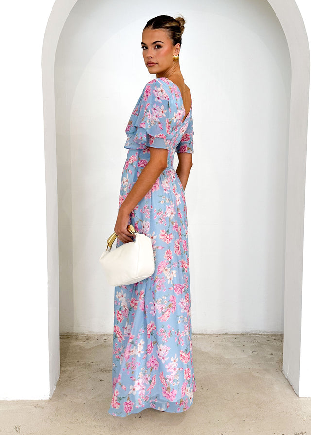 Delilah Maxi Dress - Blue Carnation