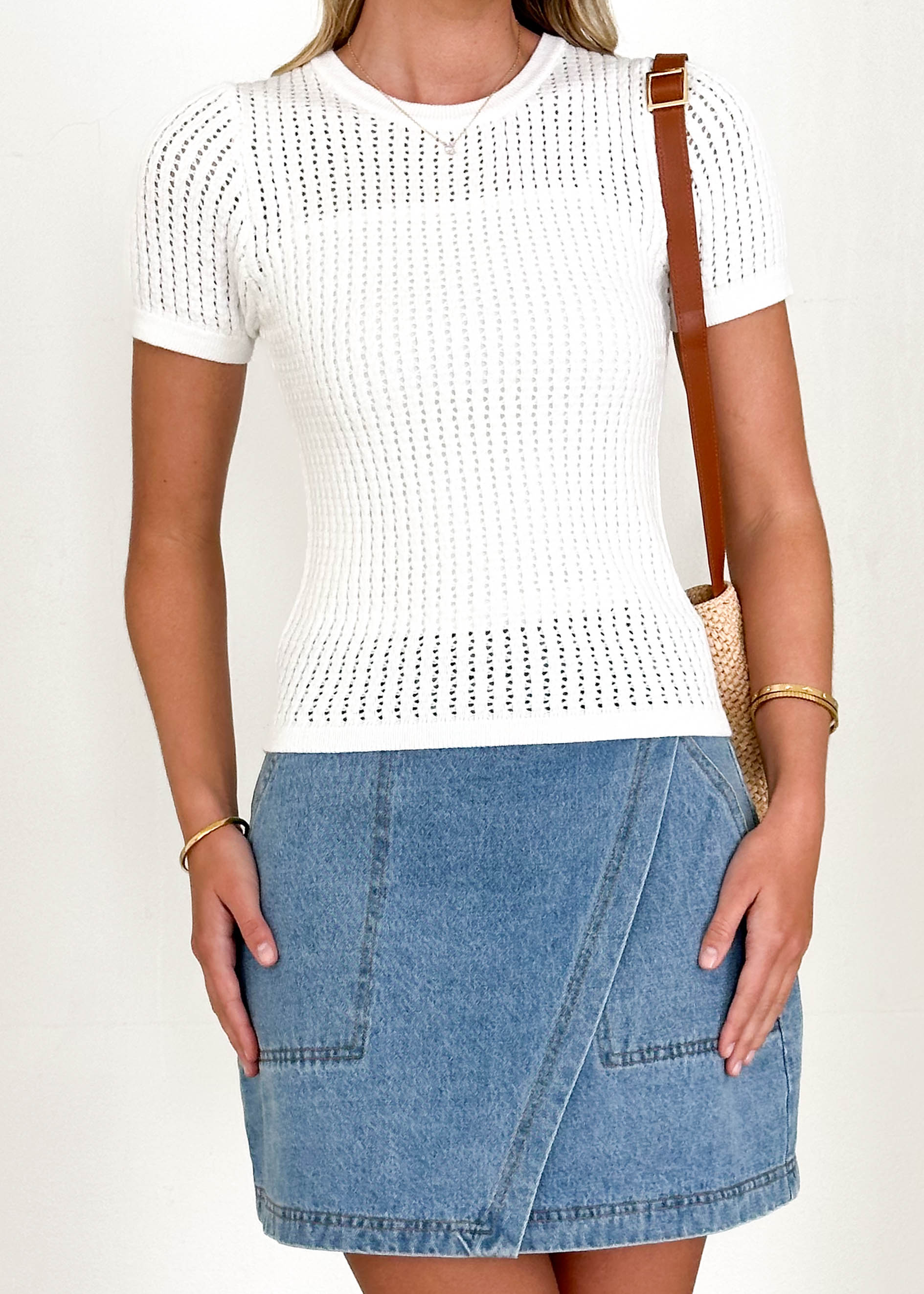 Hayley Crochet Top - Off White