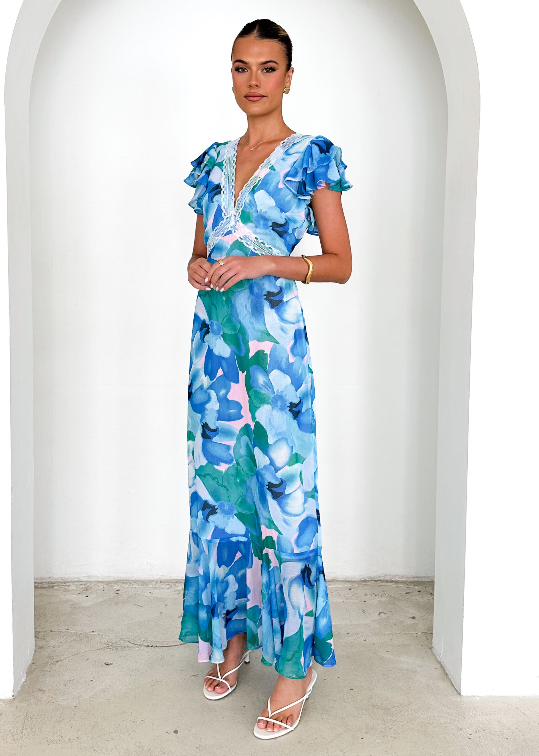 Peyton Maxi Dress - Blue Blooms