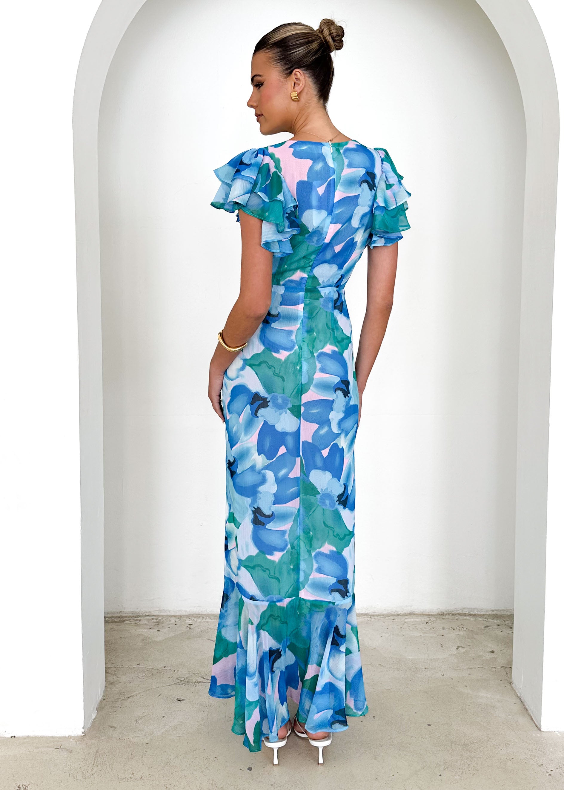 Peyton Maxi Dress - Blue Blooms