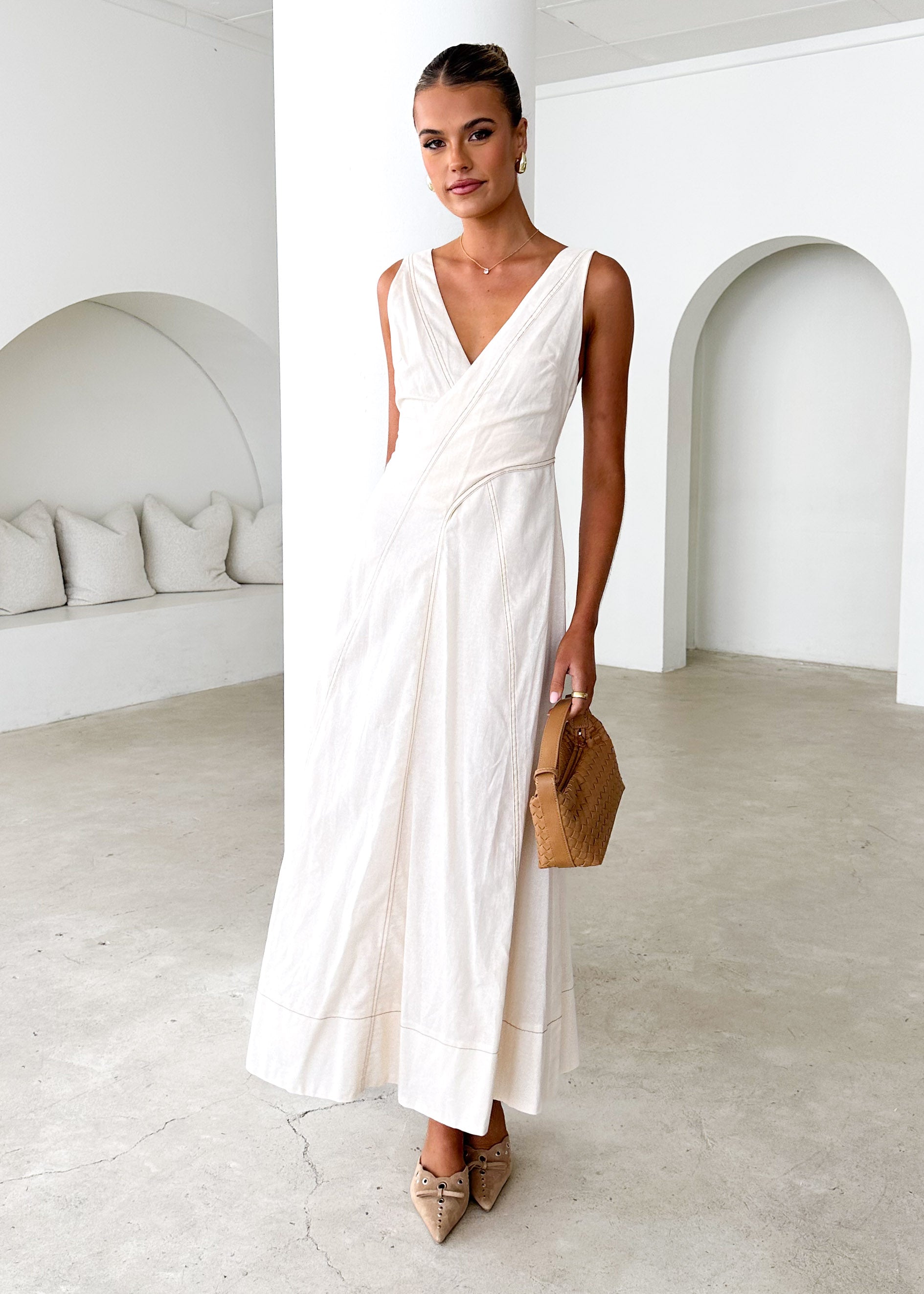 Nayan Maxi Dress - Cream