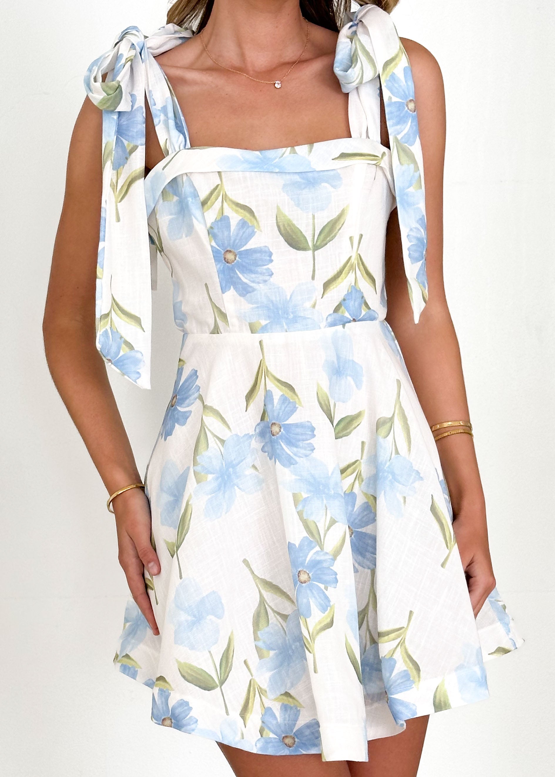 Donnary Dress - Blue Floral