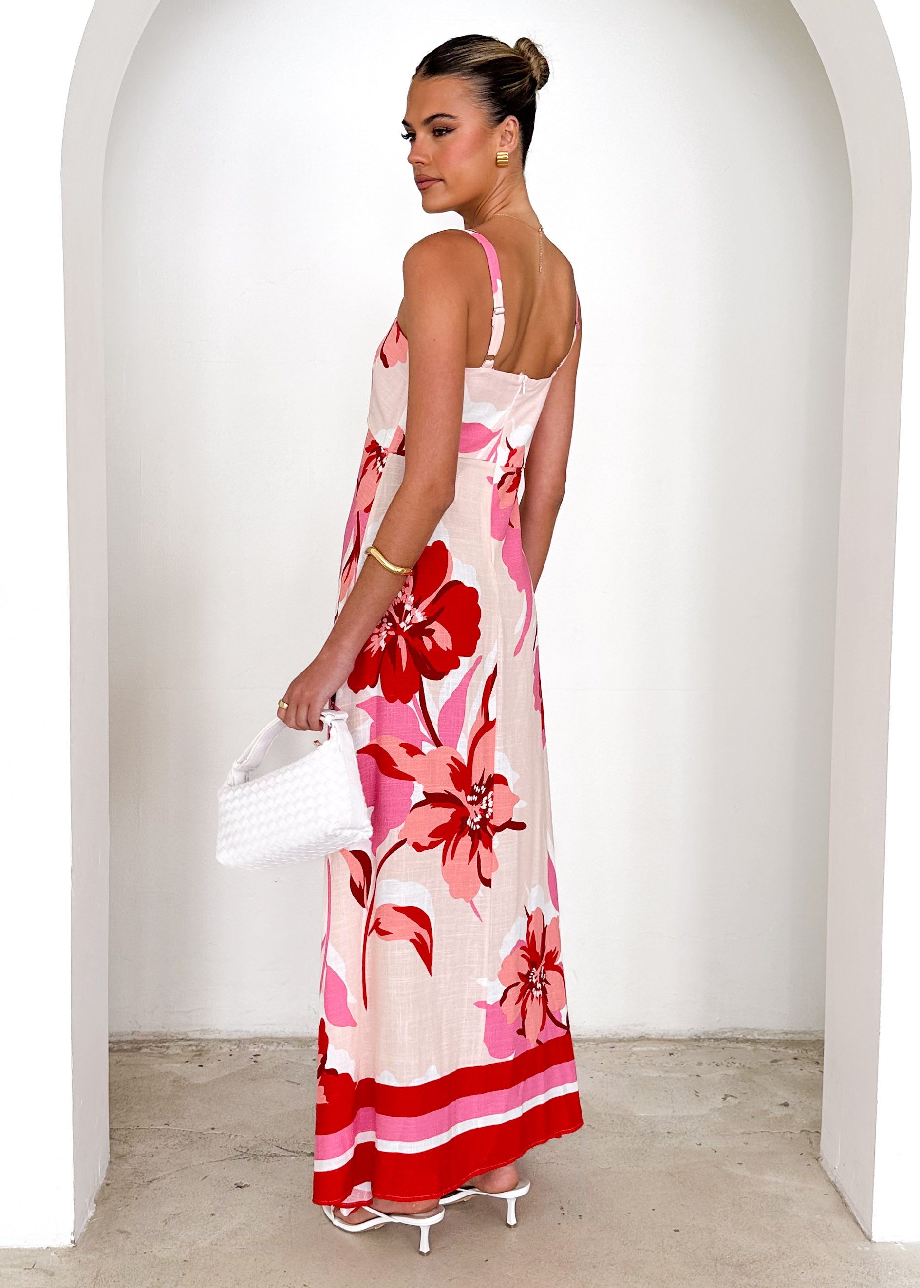 Maxine Maxi Dress - Red Rosabel