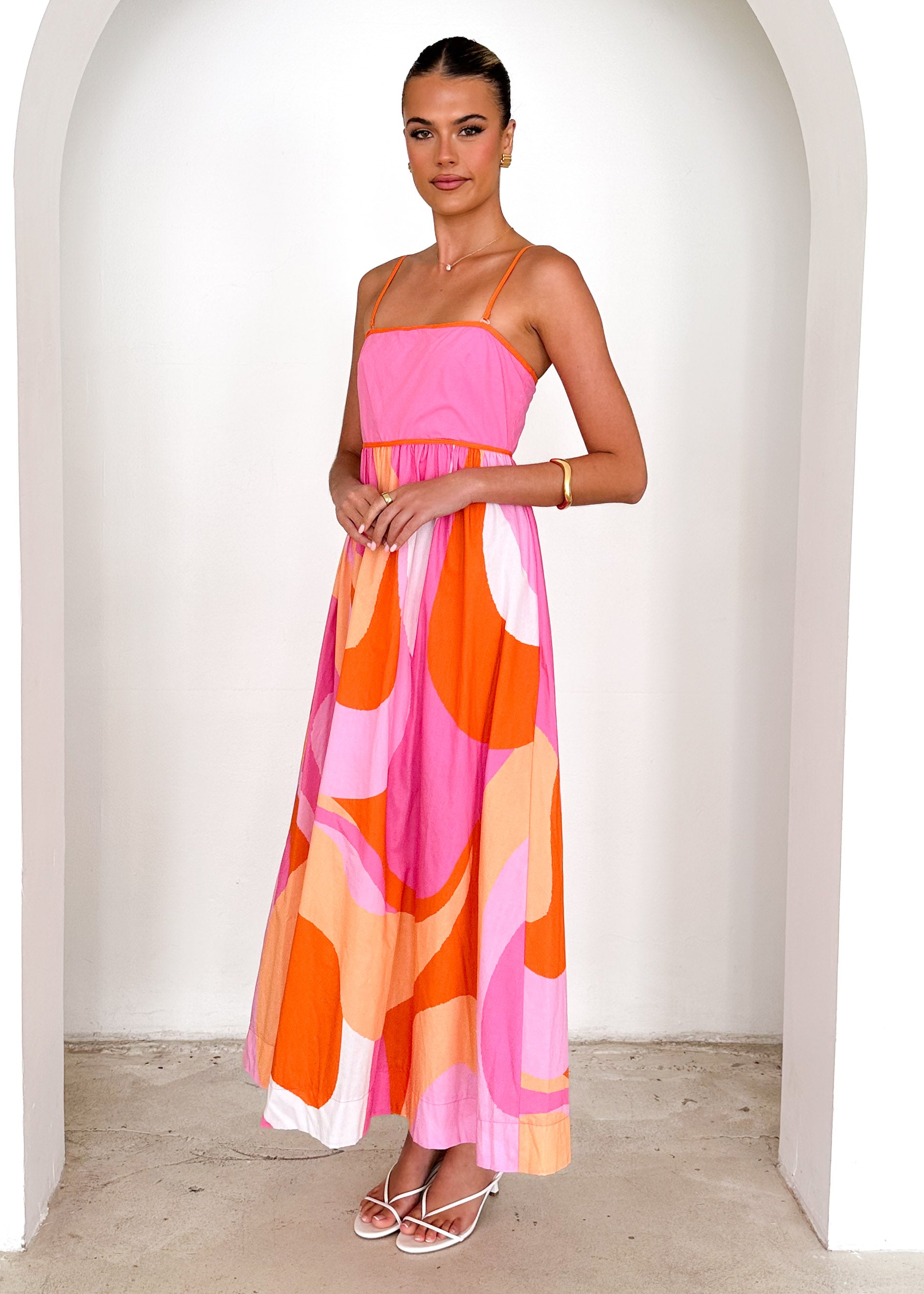 Bridget Maxi Dress - Pink Swirl