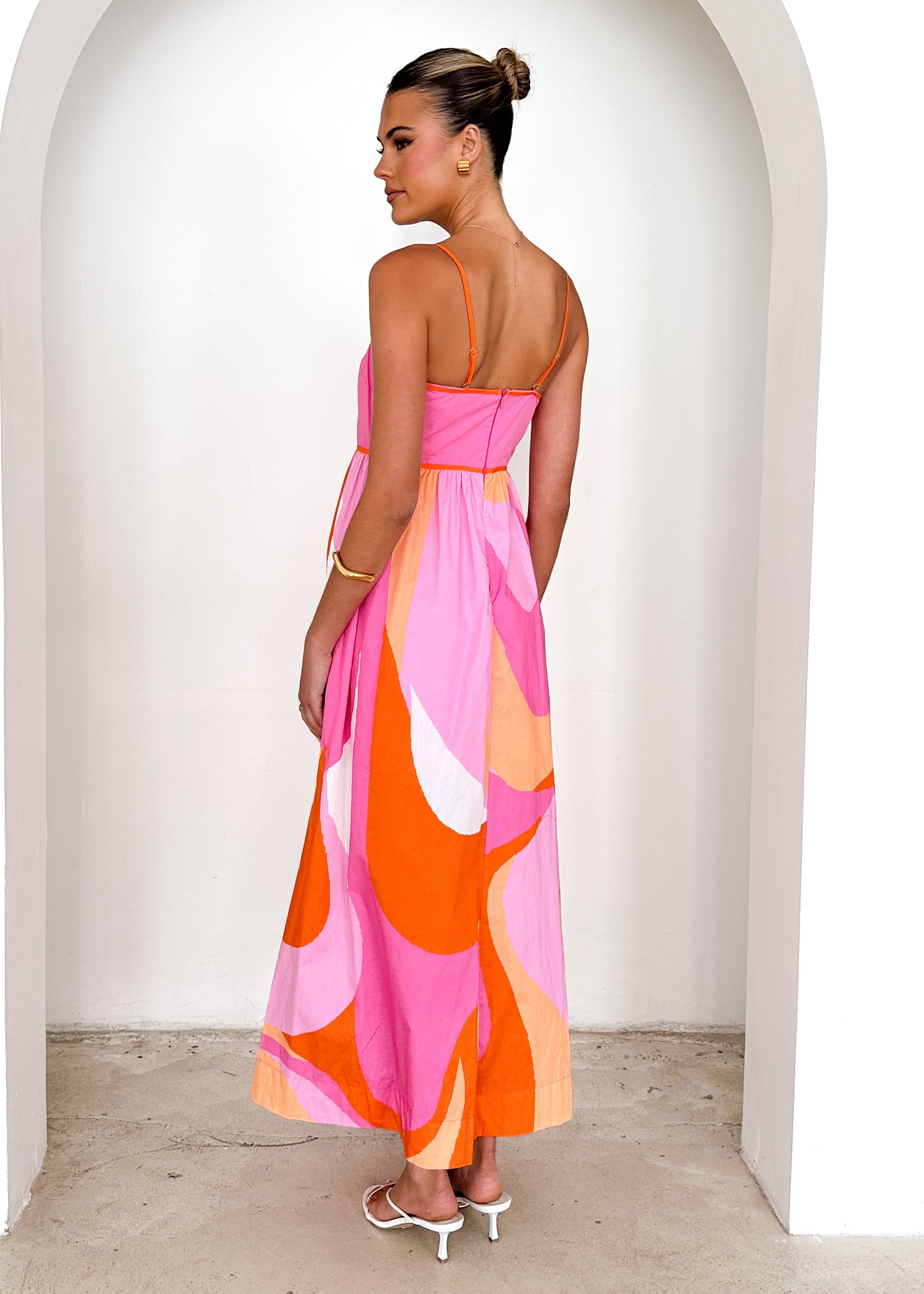 Bridget Maxi Dress - Pink Swirl