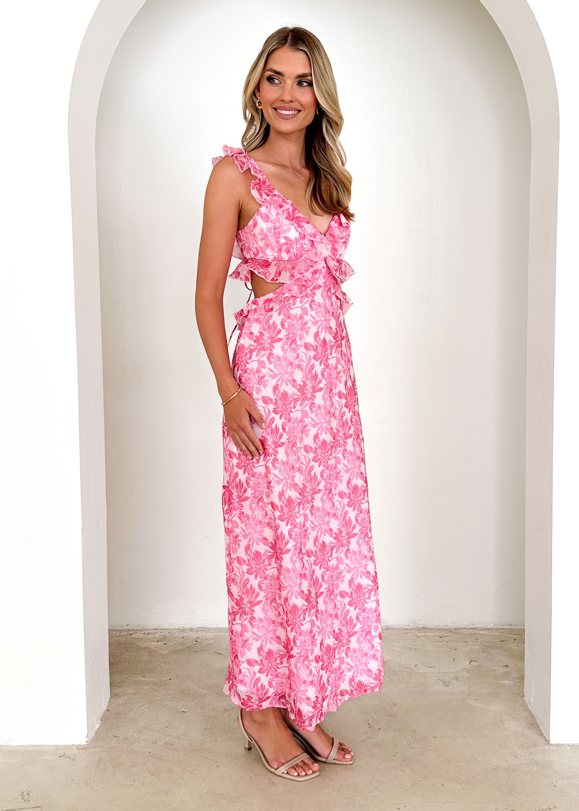 Brinley Maxi Dress - Pink Floral