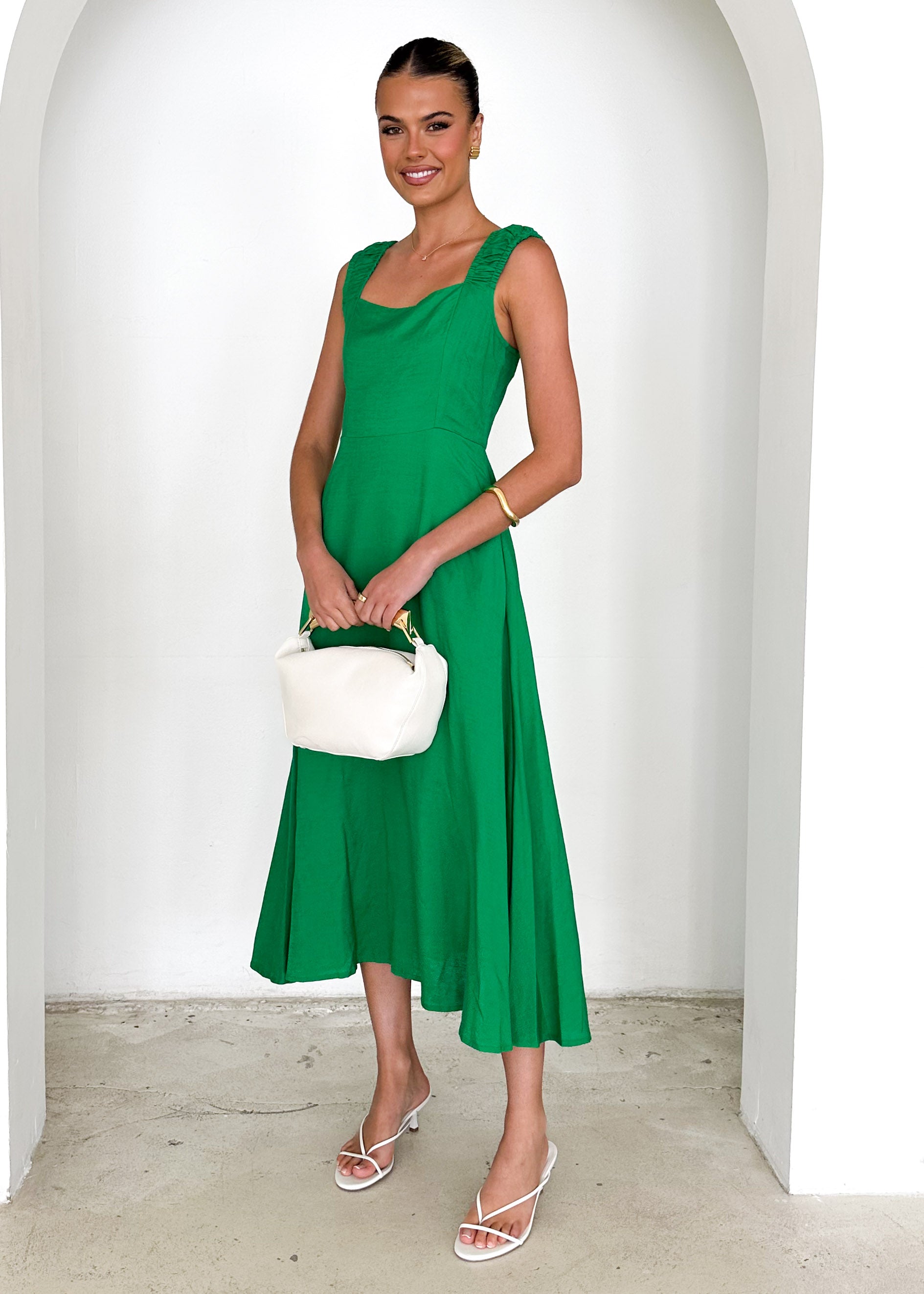 Lila Midi Dress - Green