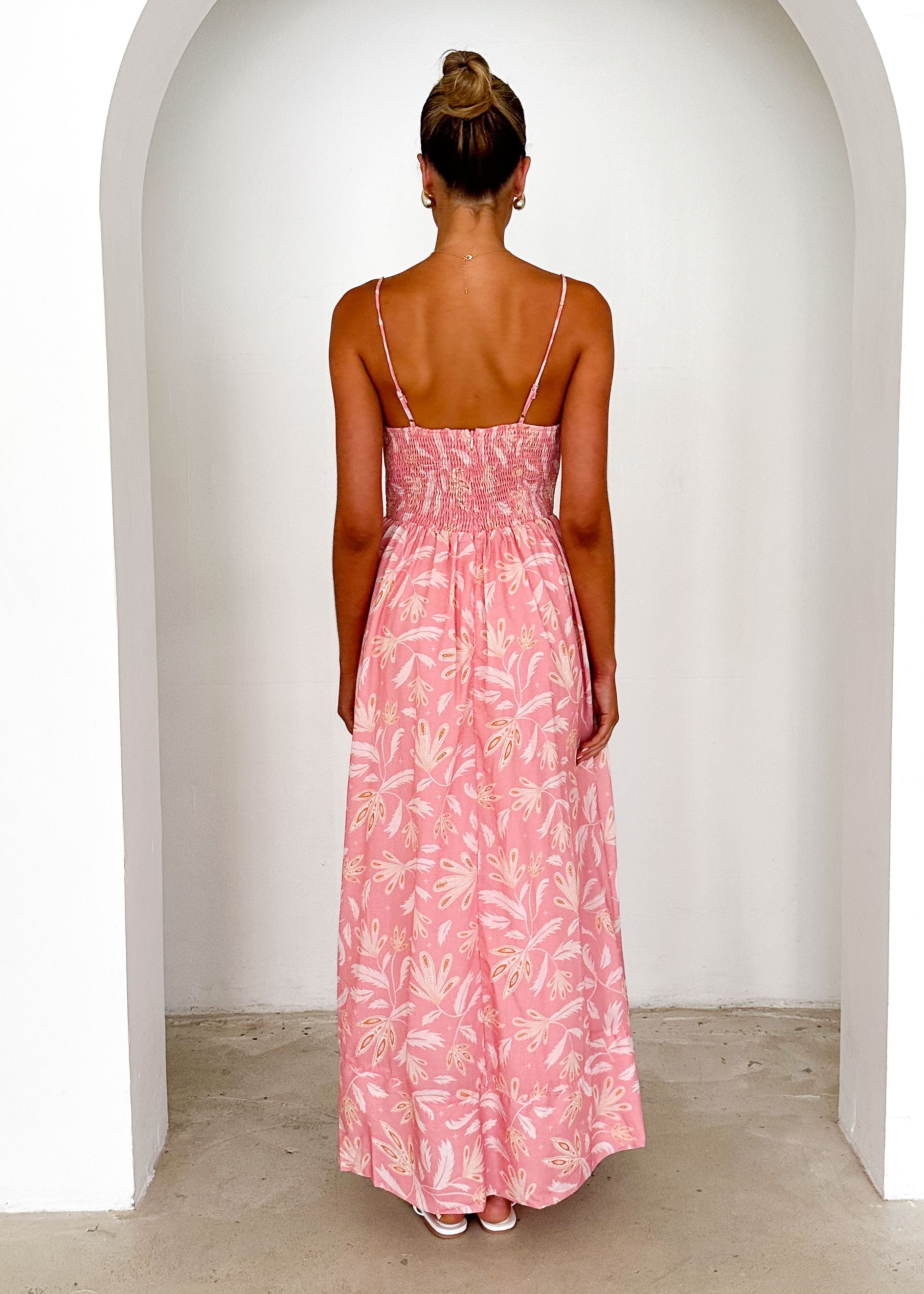 Madrid Maxi Dress - Blush Abstract