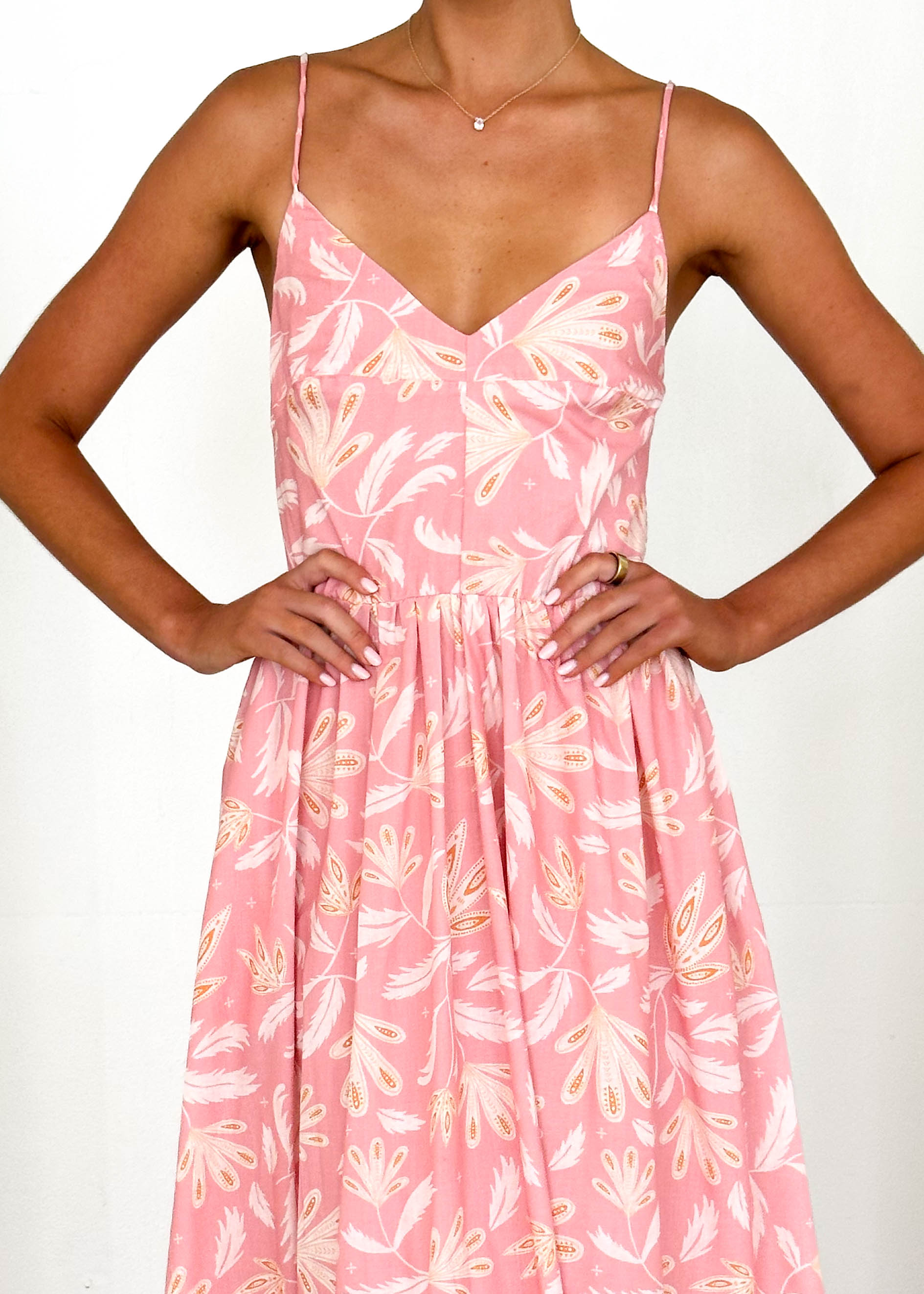 Madrid Maxi Dress - Blush Abstract