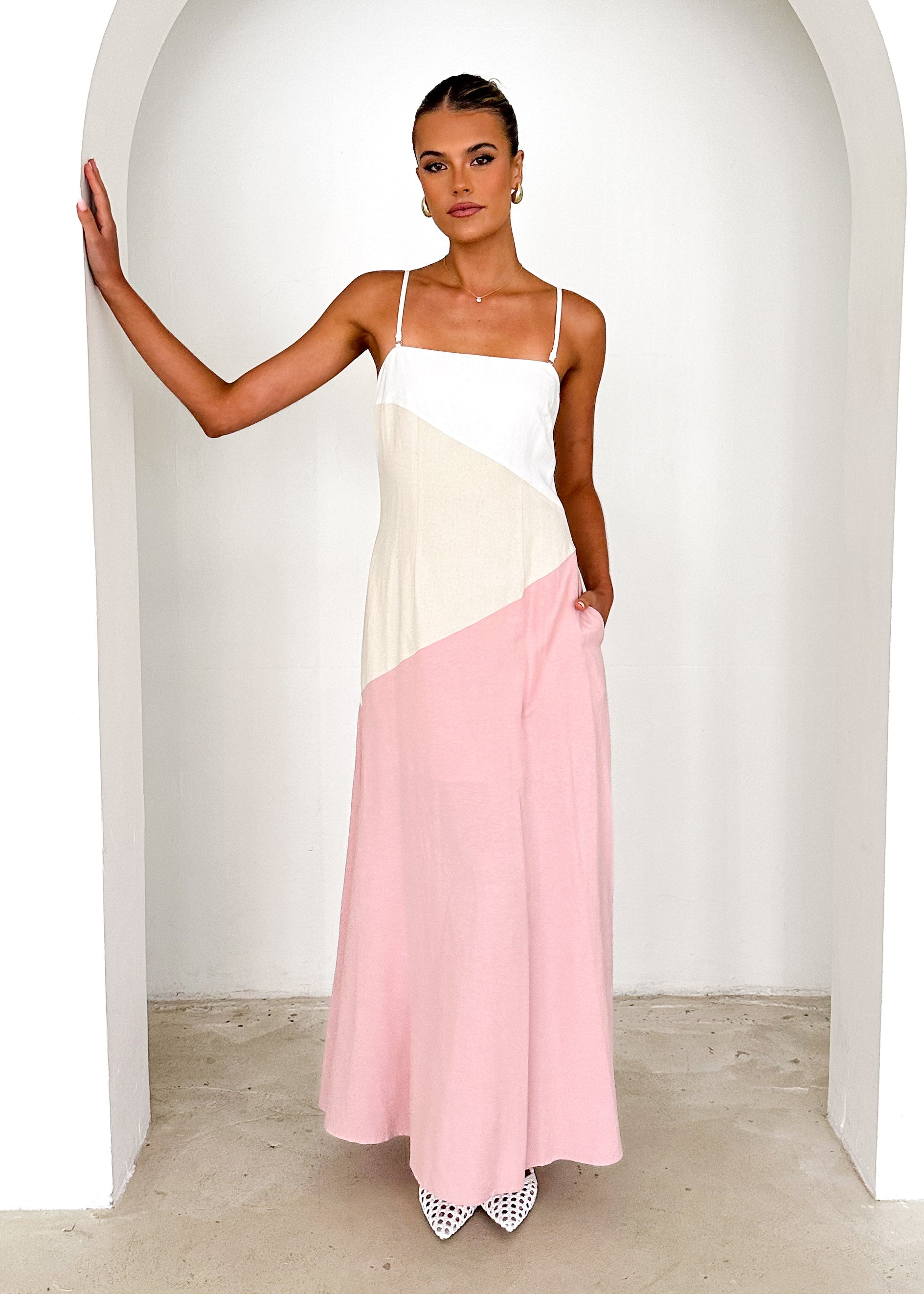 Maliah Maxi Dress - Pink Splice