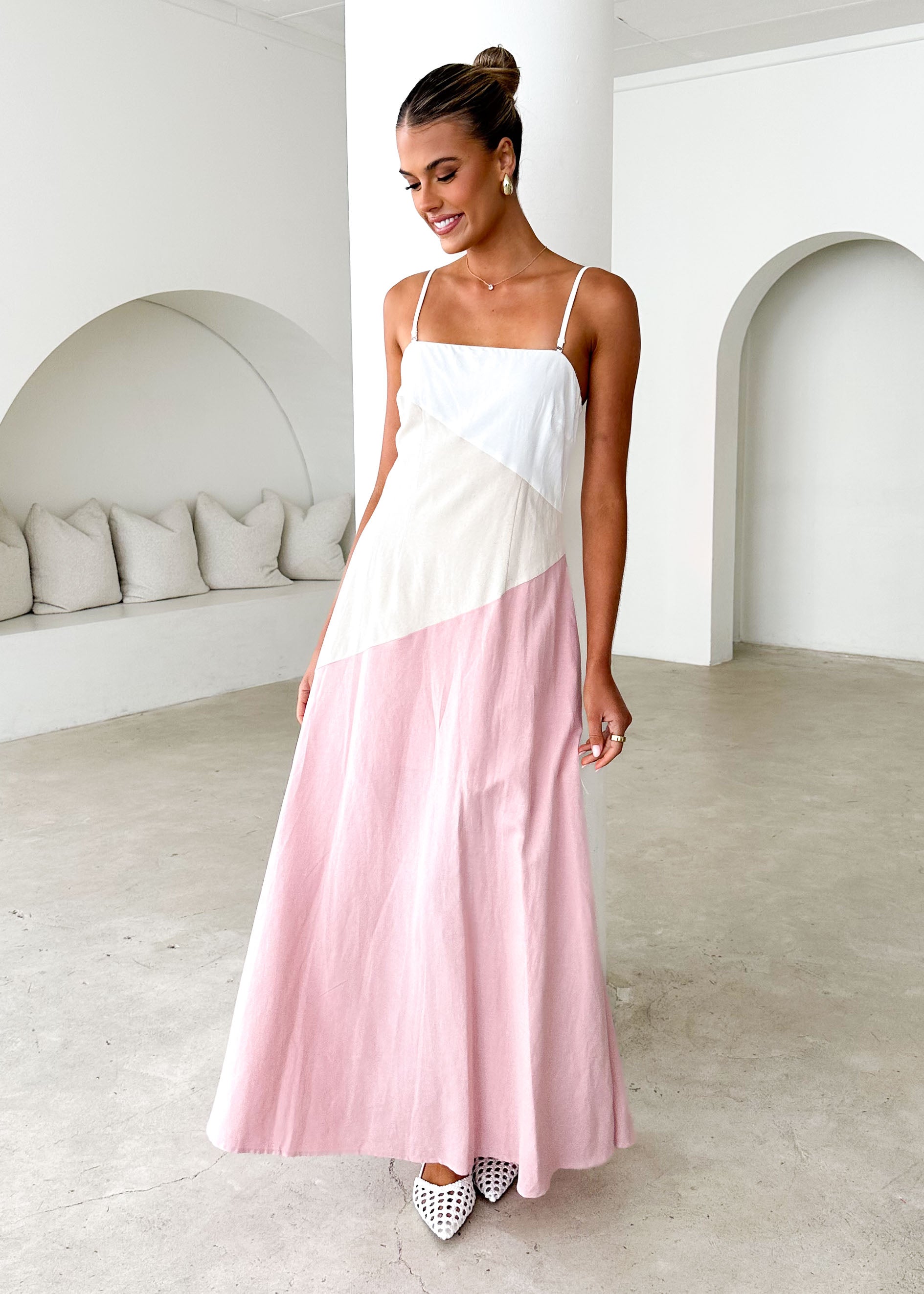 Maliah Maxi Dress - Pink Splice